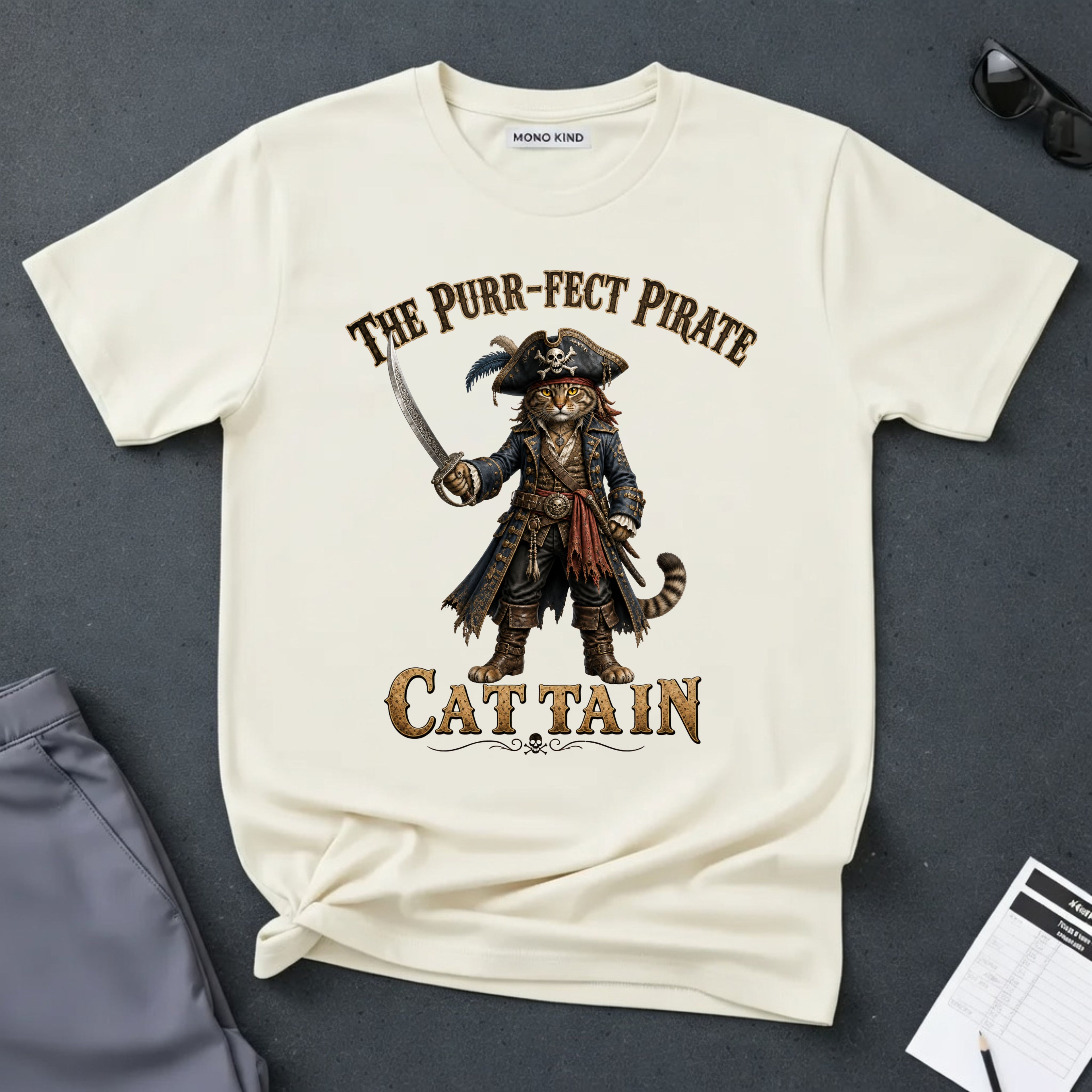 The Purr-fect Pirate Cattain T-Shirt