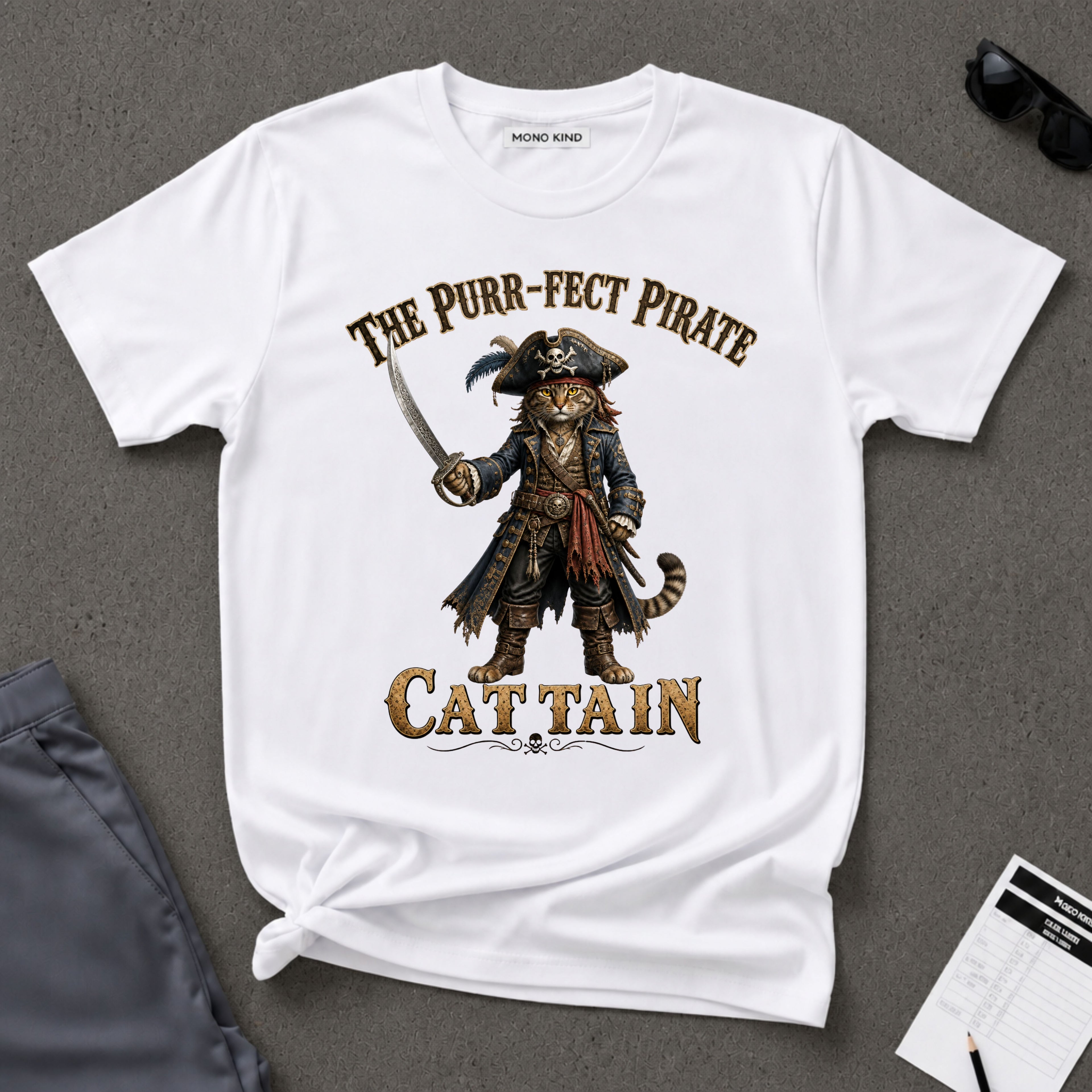 The Purr-fect Pirate Cattain T-Shirt