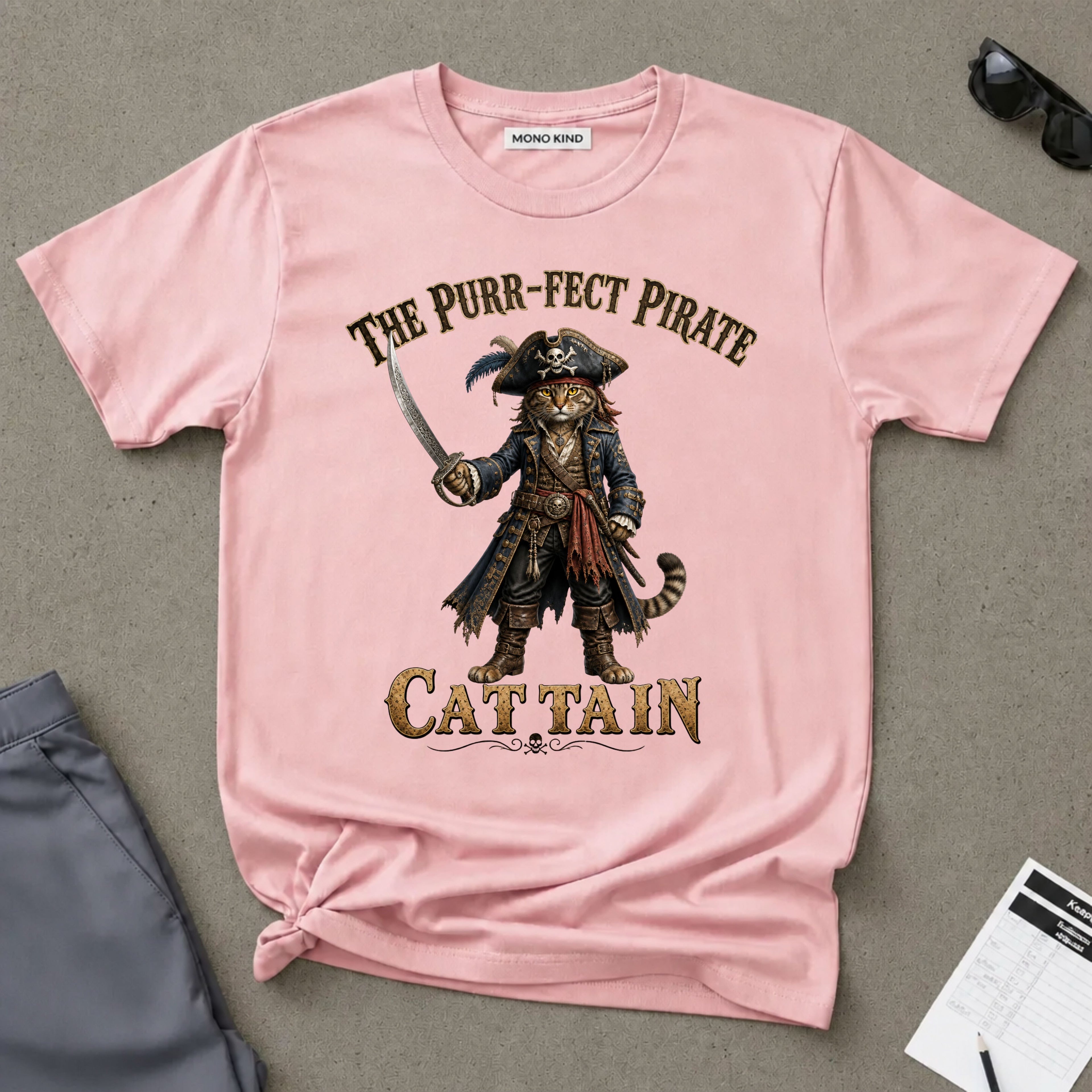 The Purr-fect Pirate Cattain T-Shirt