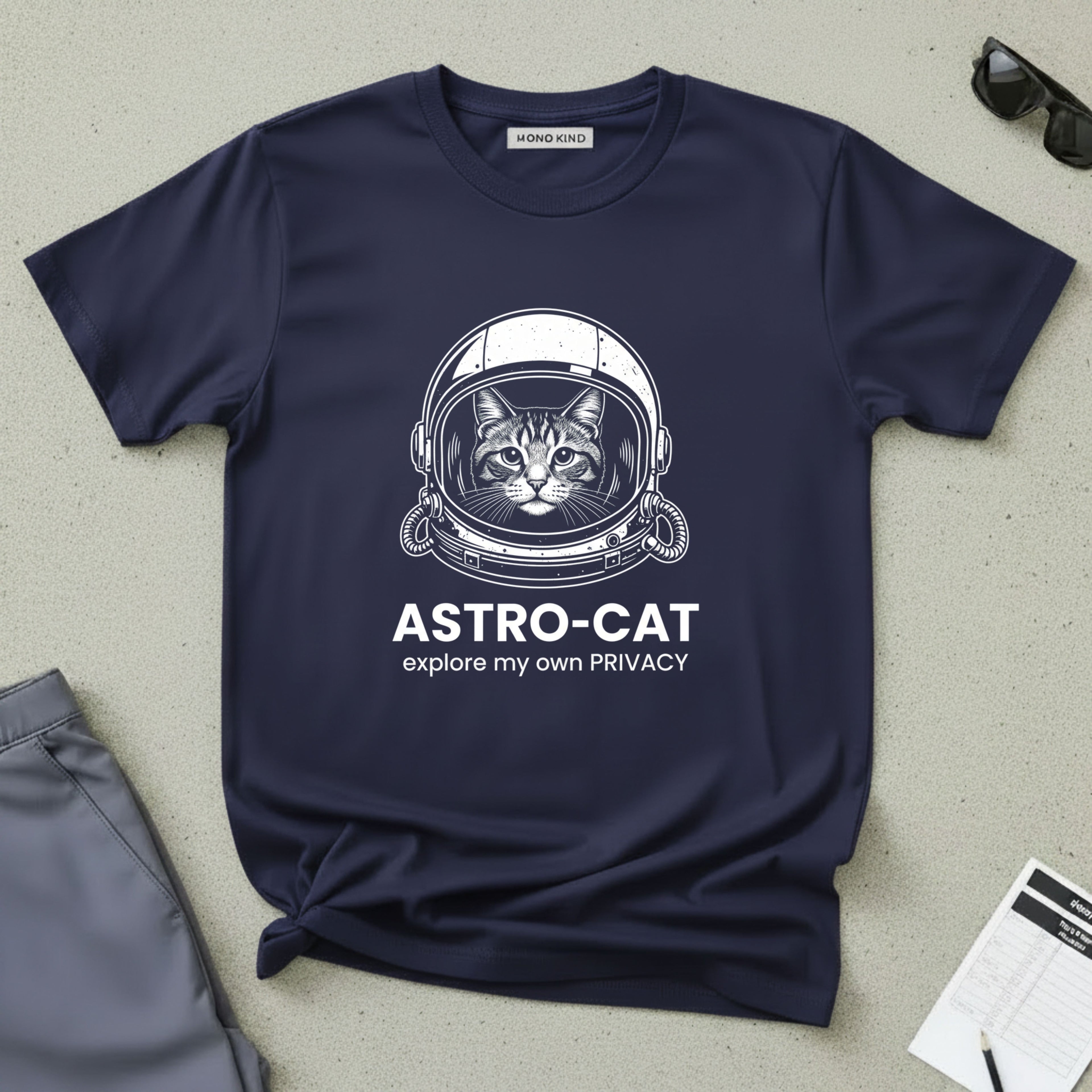 Astro-Cat Tabby Helmet T-Shirt