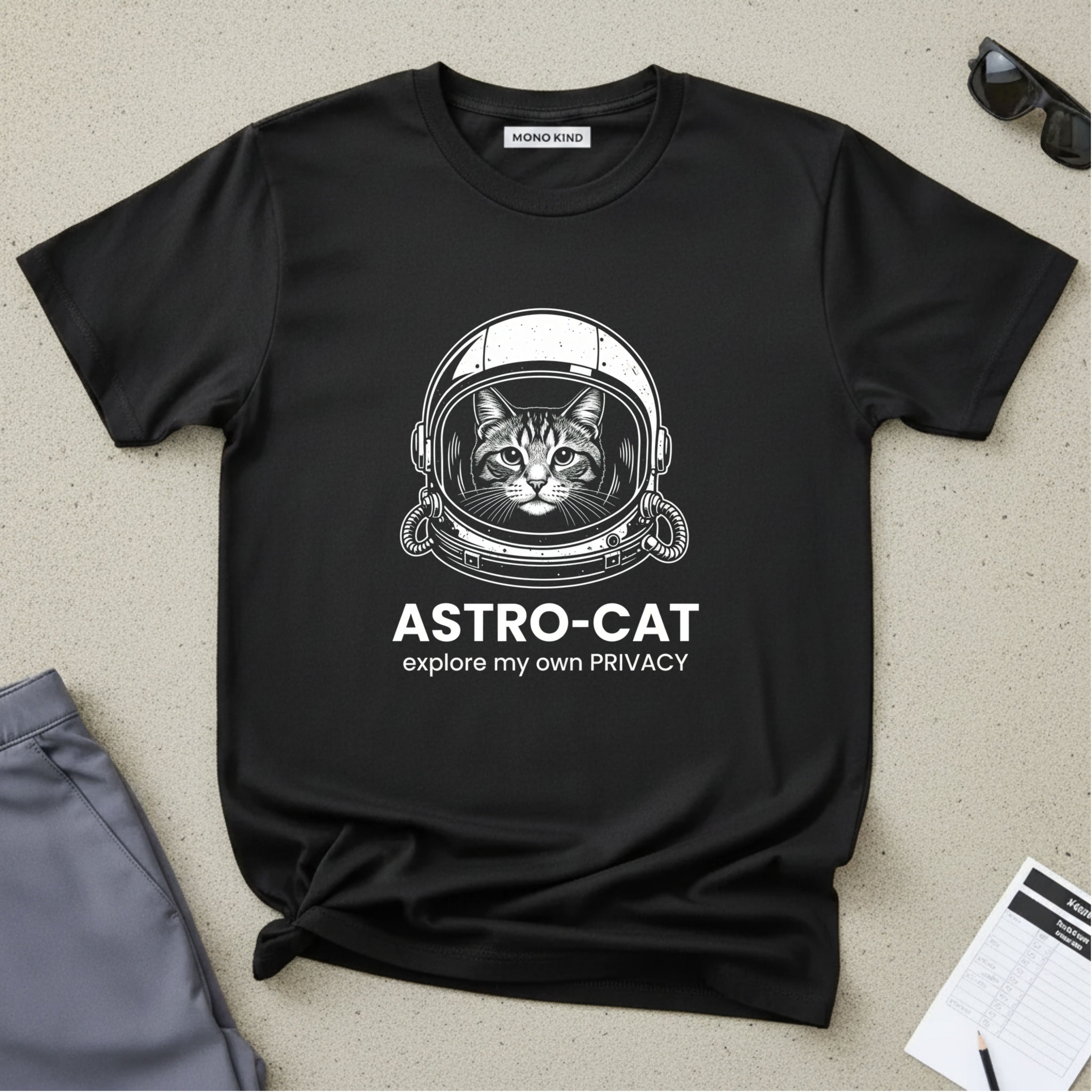 Astro-Cat Tabby Helmet T-Shirt
