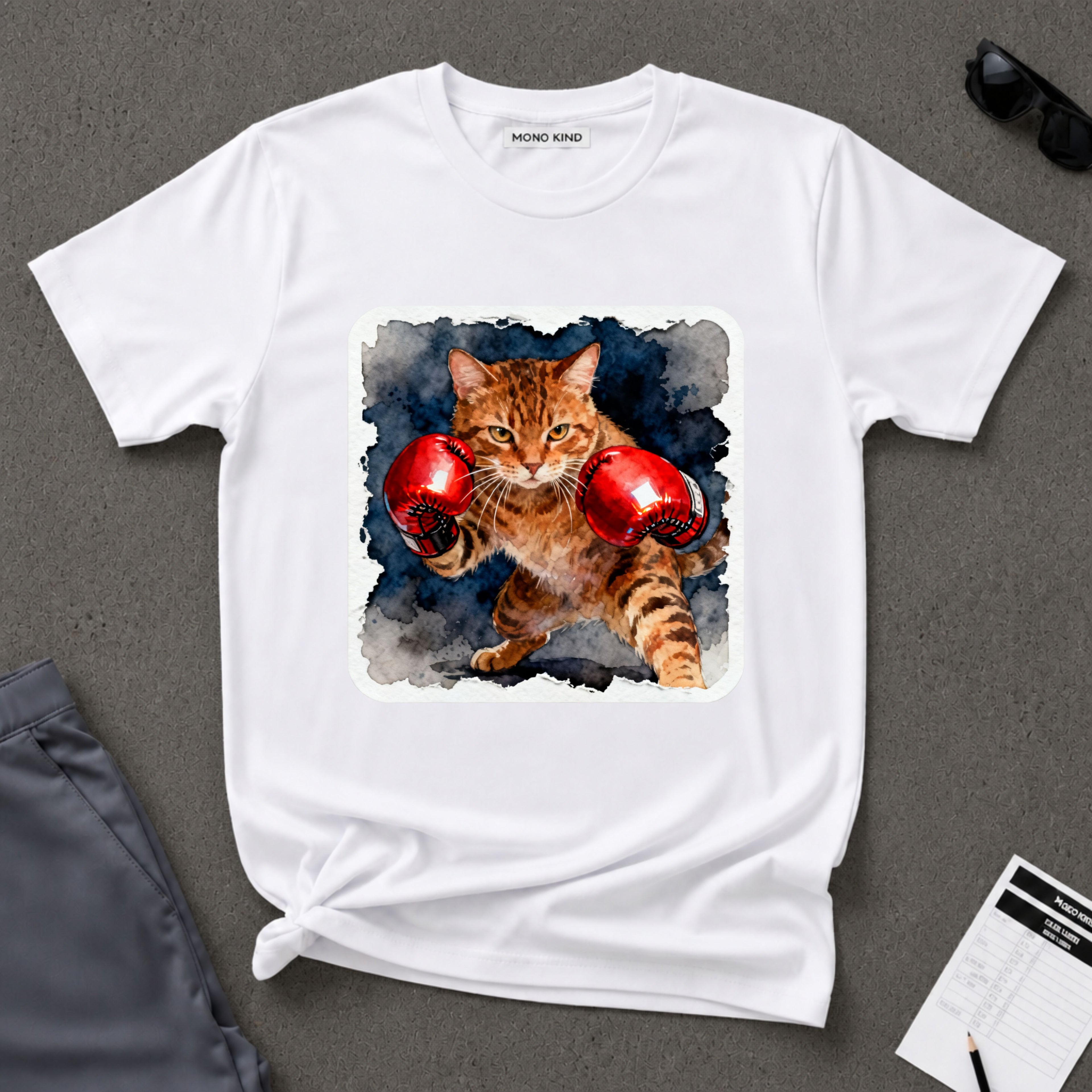 Orange Tabby Boxing Cat T-Shirt