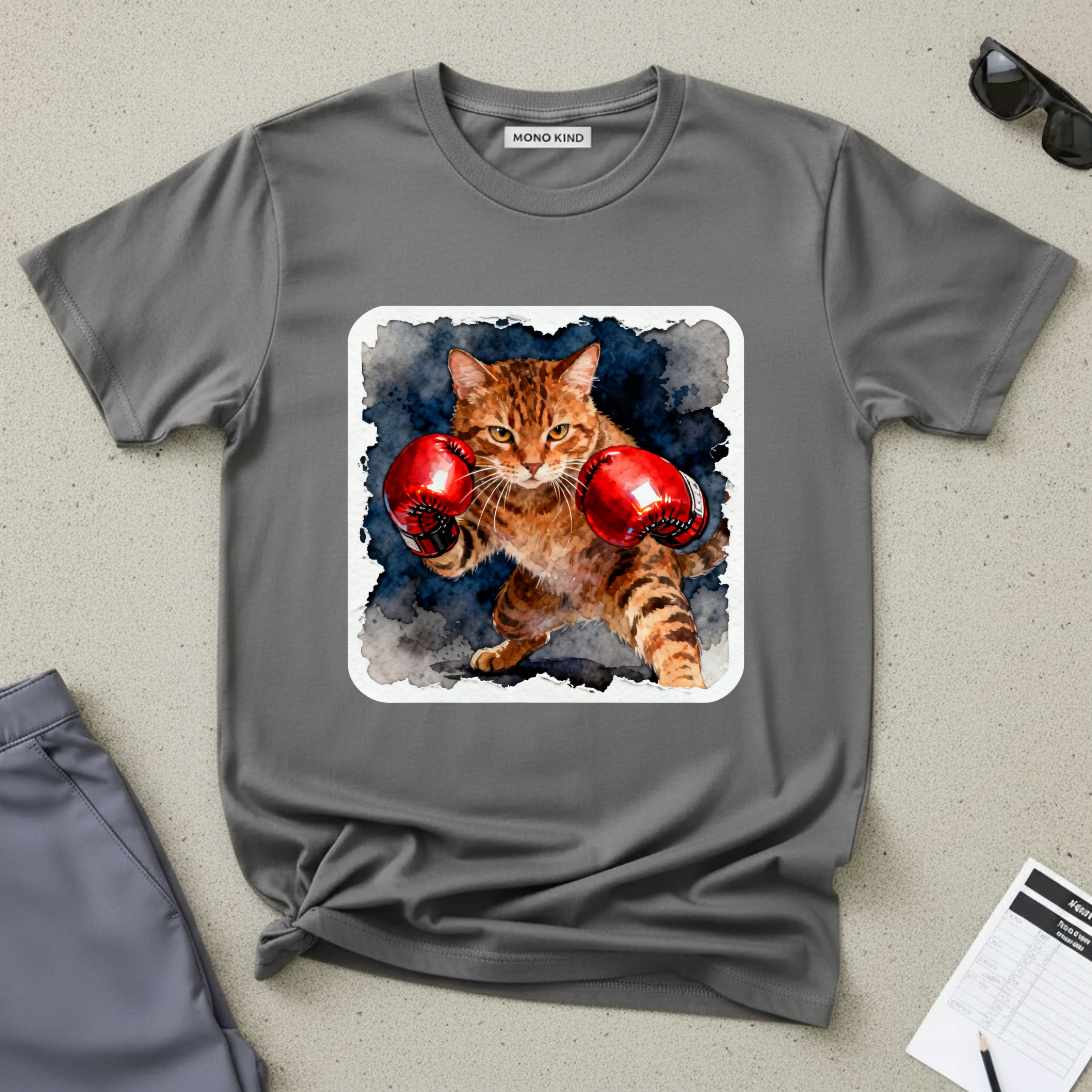 Orange Tabby Boxing Cat T-Shirt