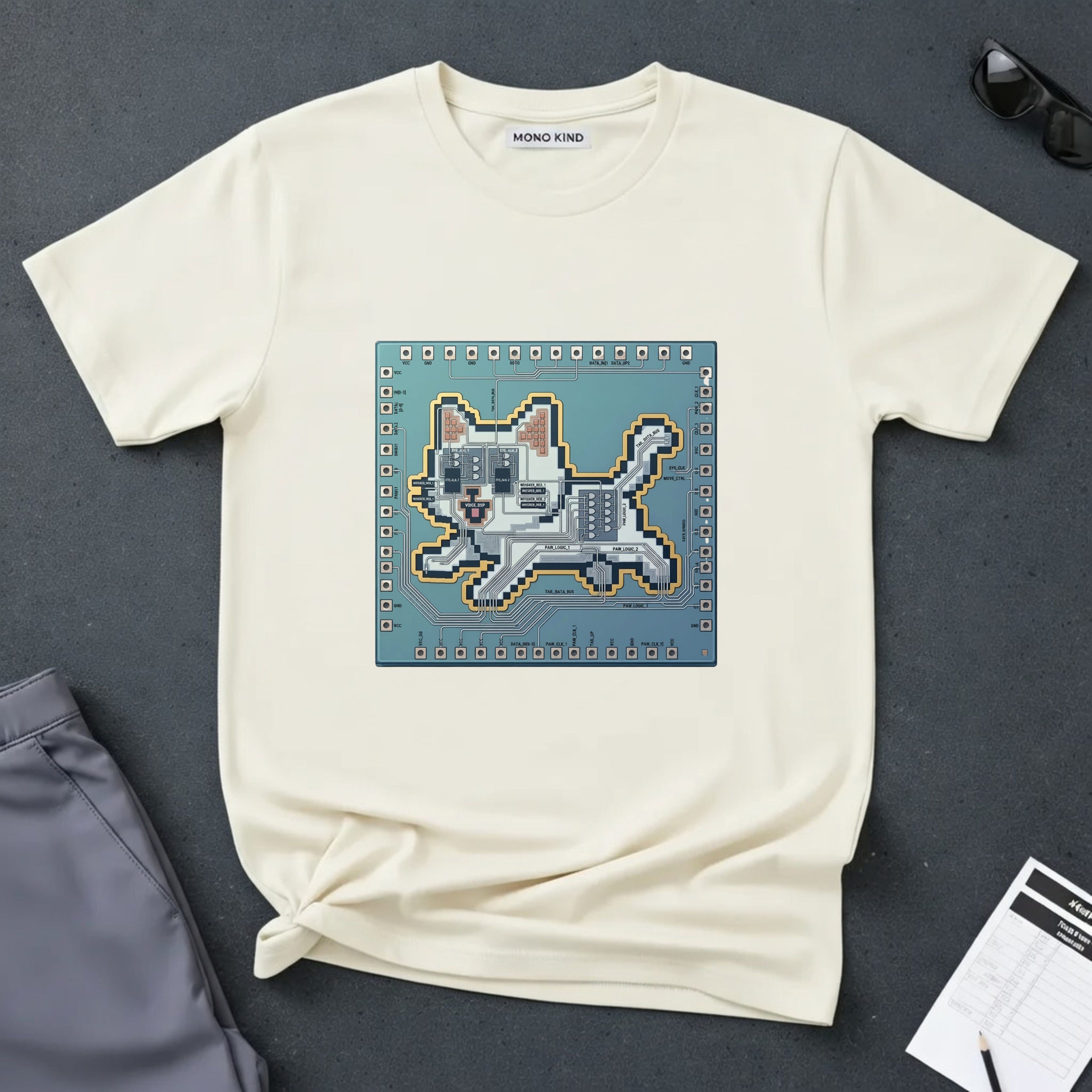 Microchip Cat Tech T-Shirt