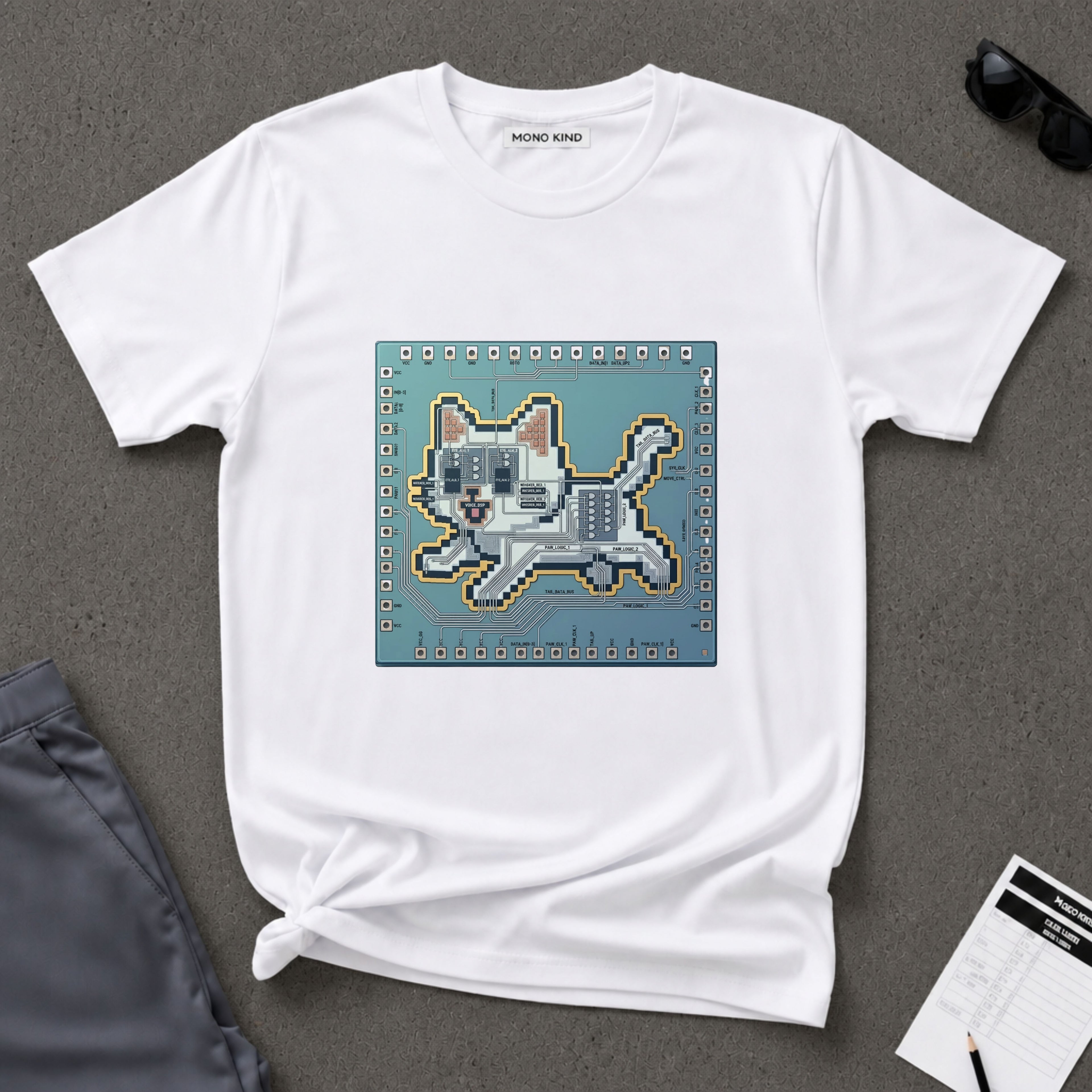 Microchip Cat Tech T-Shirt
