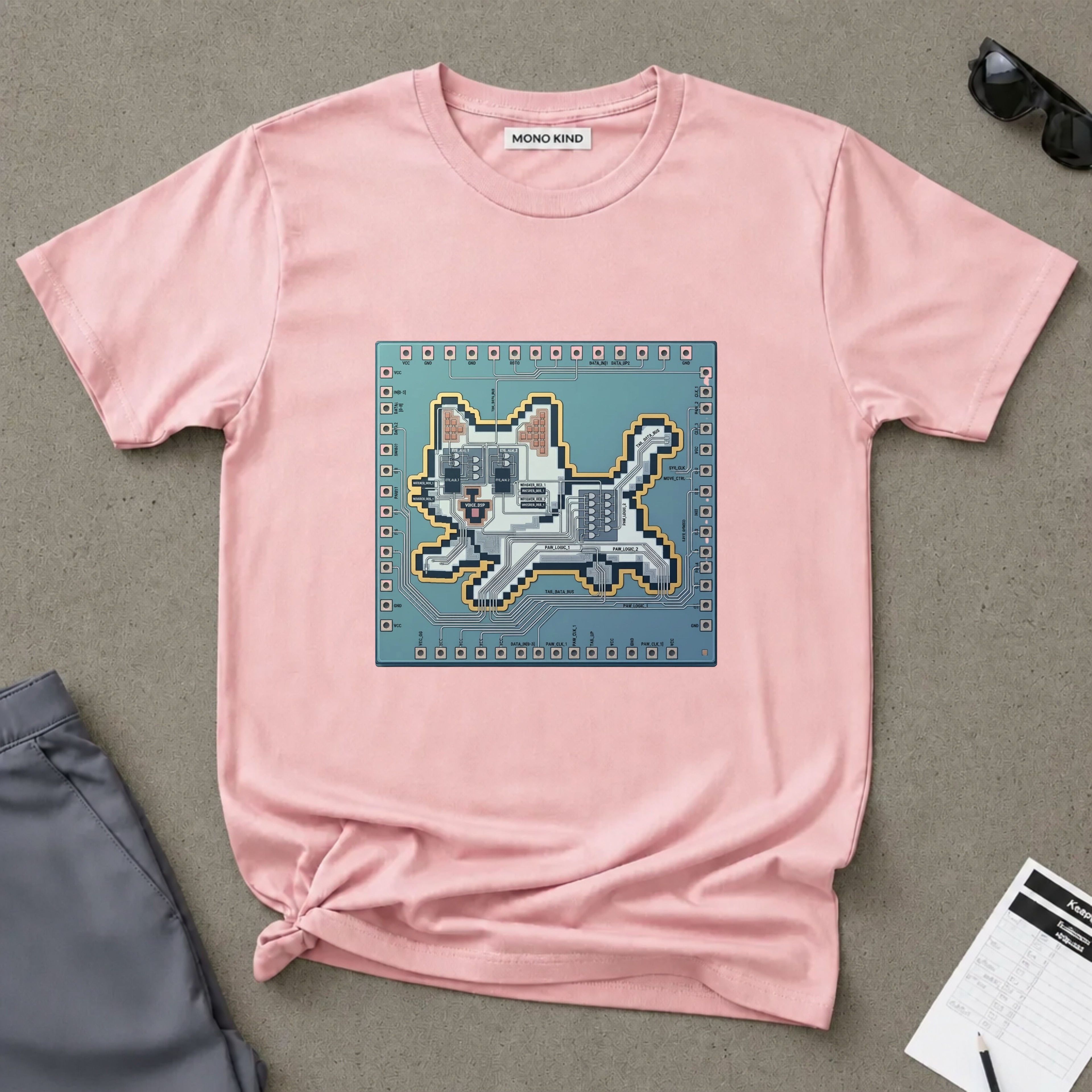 Microchip Cat Tech T-Shirt