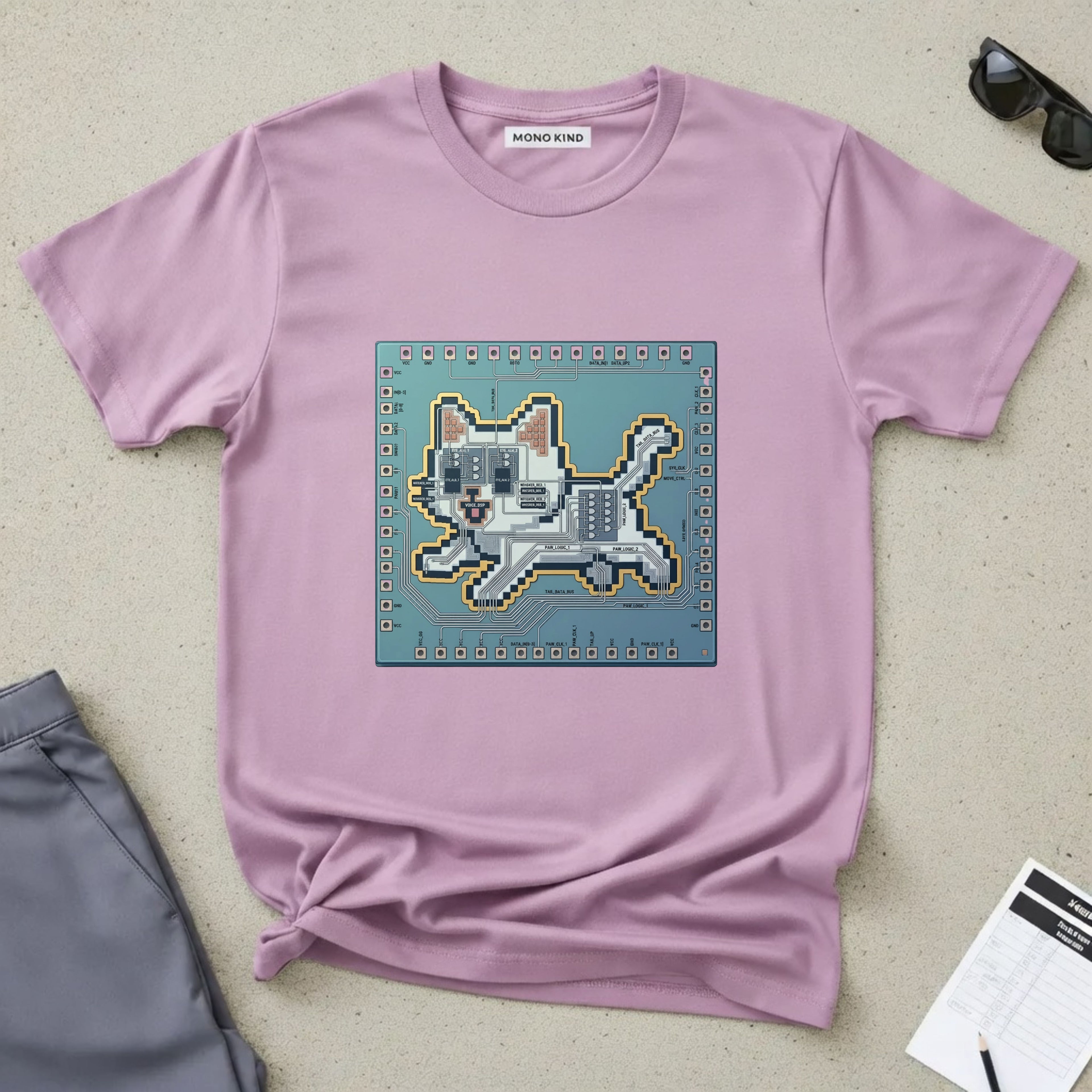 Microchip Cat Tech T-Shirt