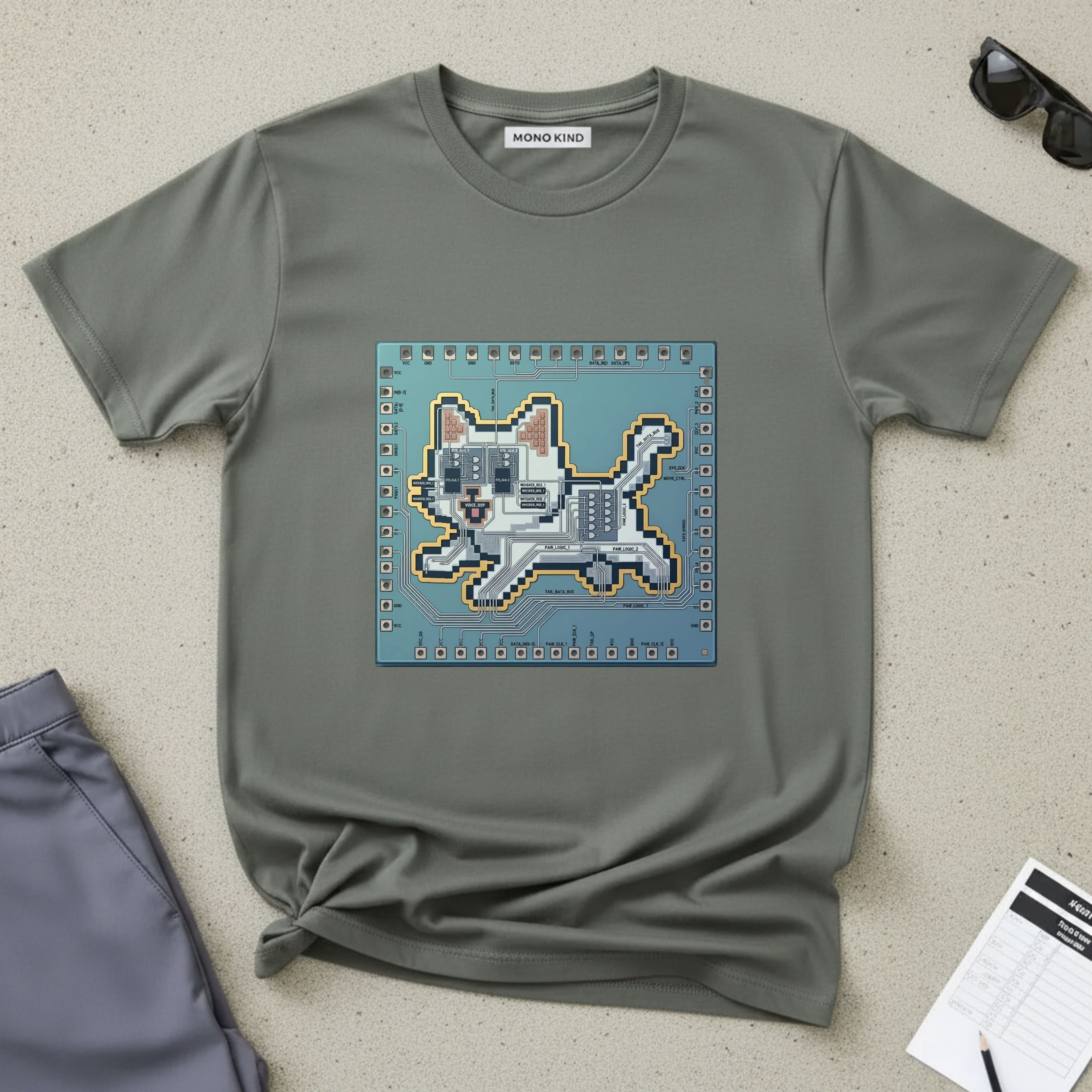 Microchip Cat Tech T-Shirt
