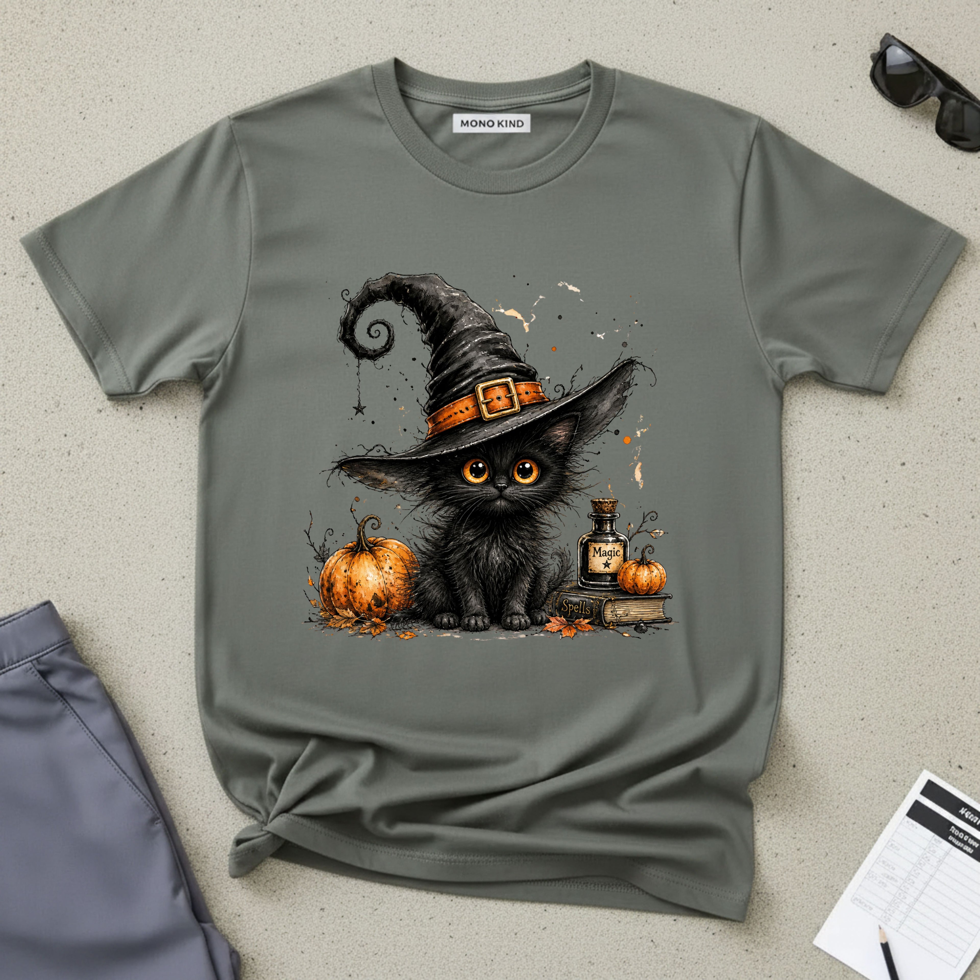 Black Kitten Halloween T-Shirt