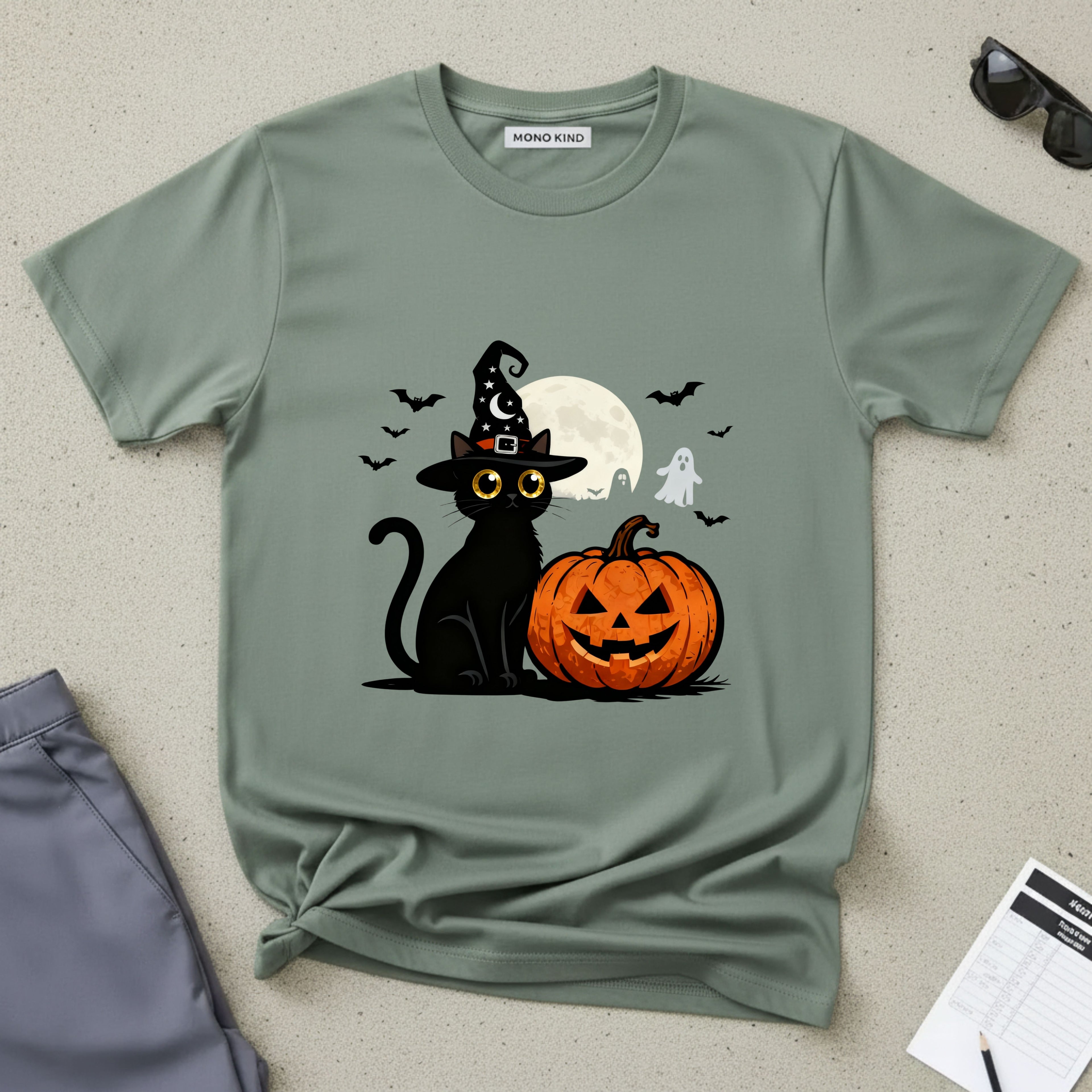 Halloween Black Cat T-Shirt