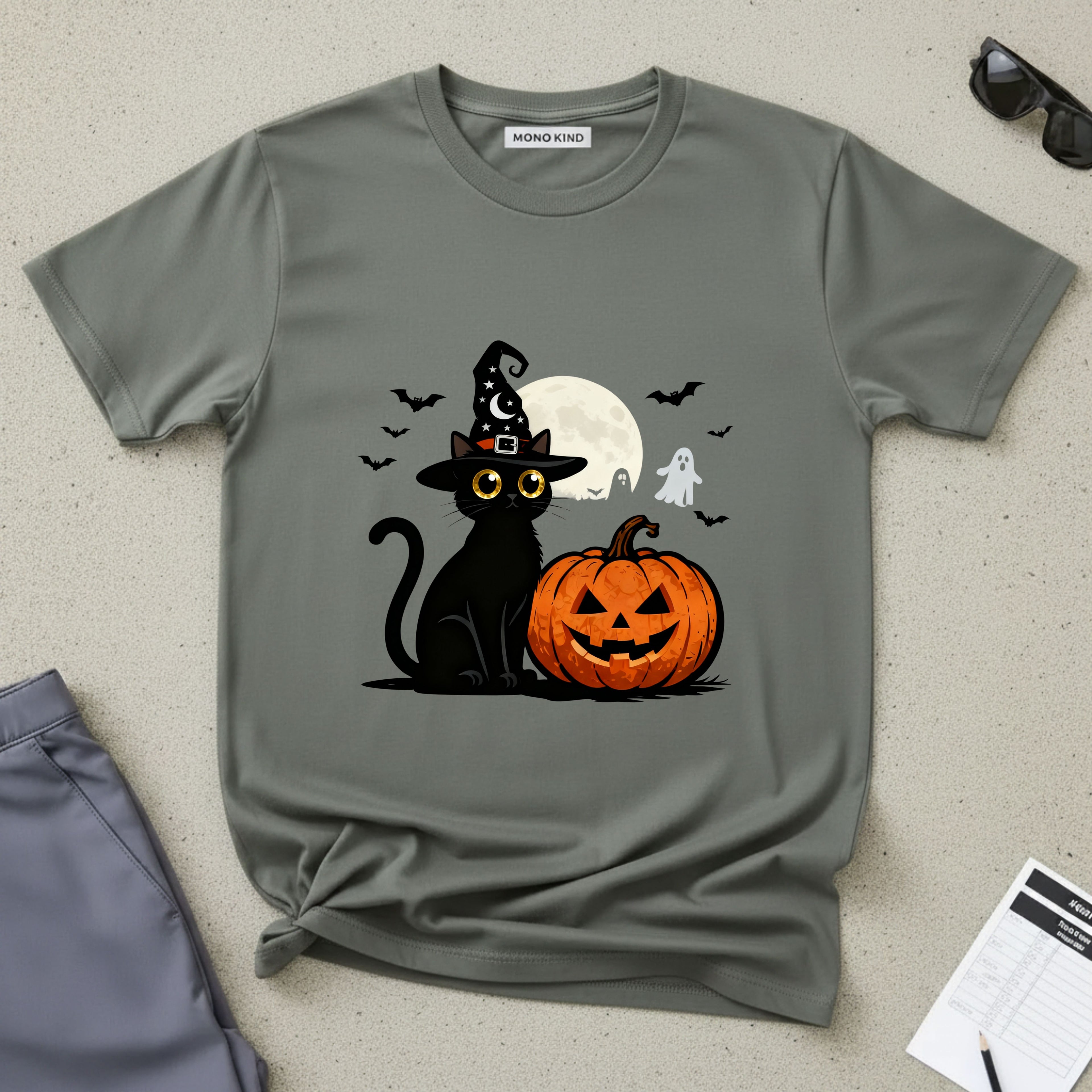 Halloween Black Cat T-Shirt