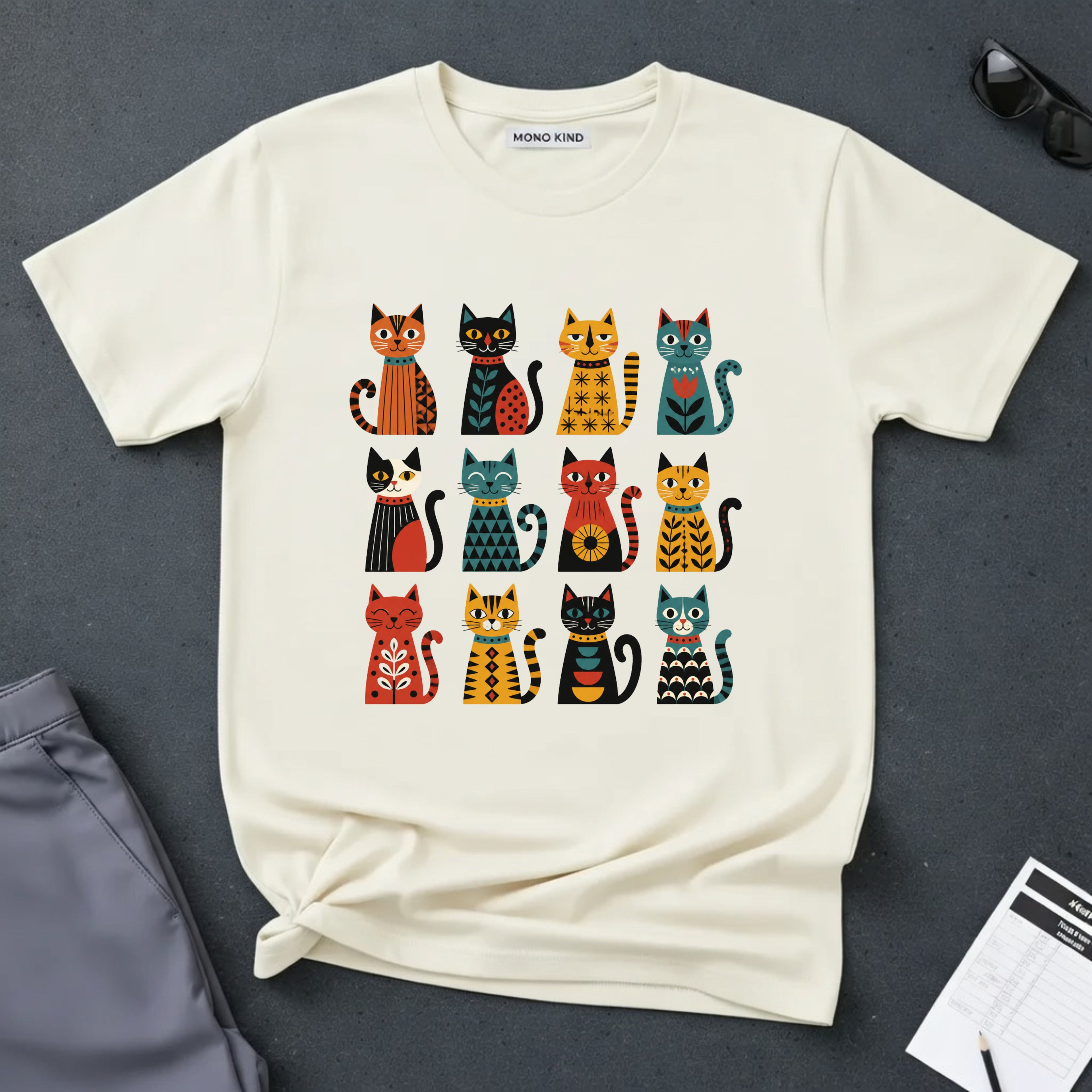 Nordic Folk Cats T-Shirt