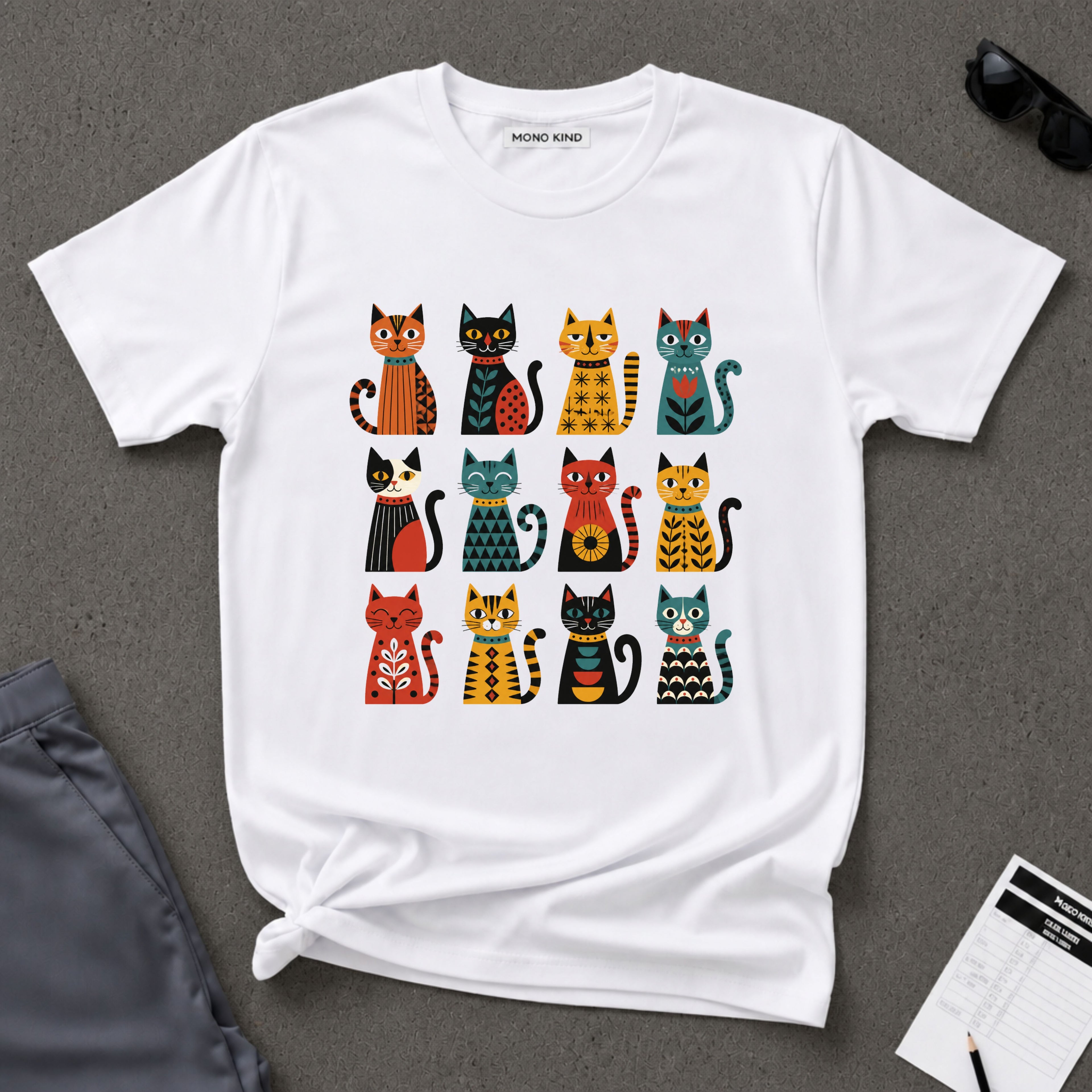 Nordic Folk Cats T-Shirt