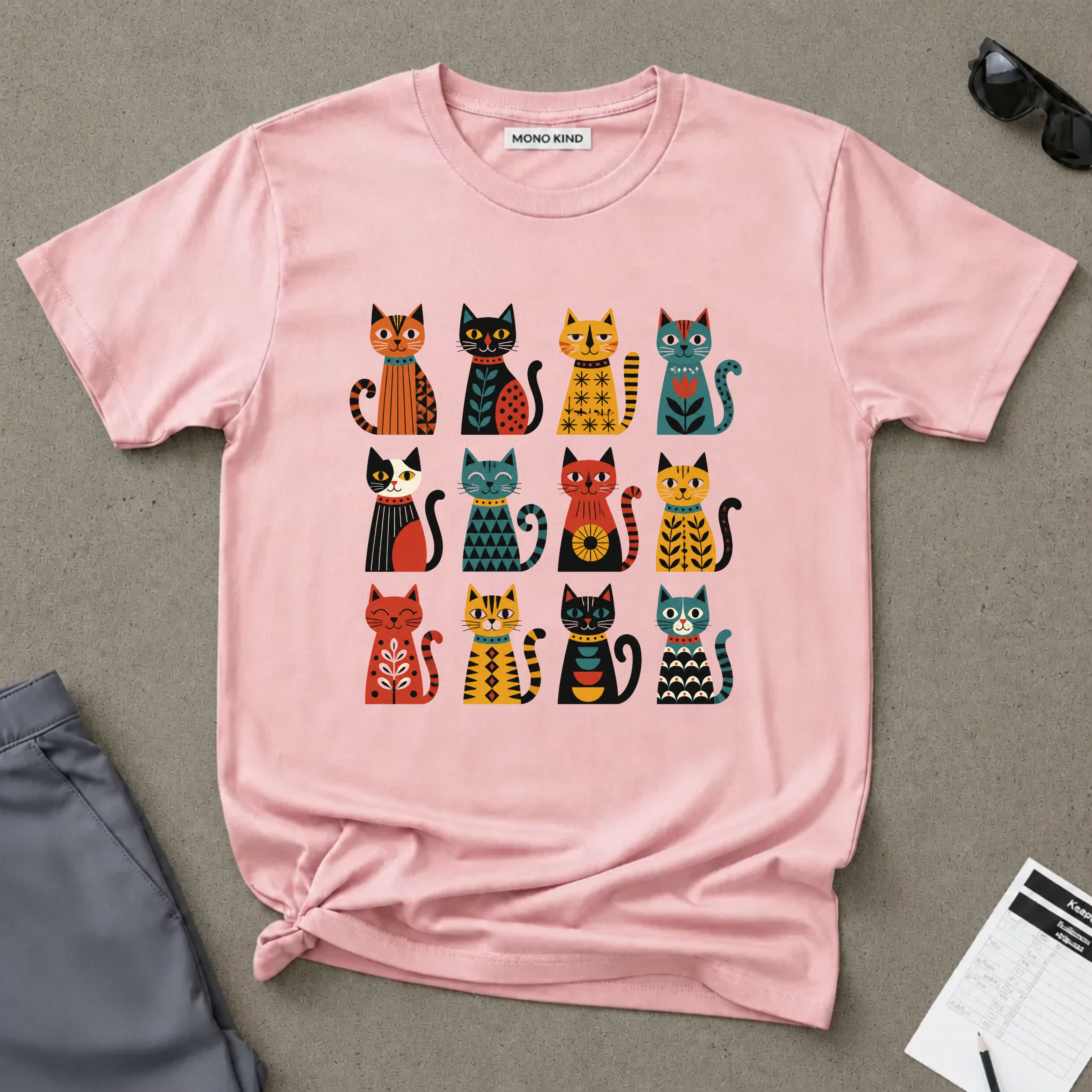 Nordic Folk Cats T-Shirt