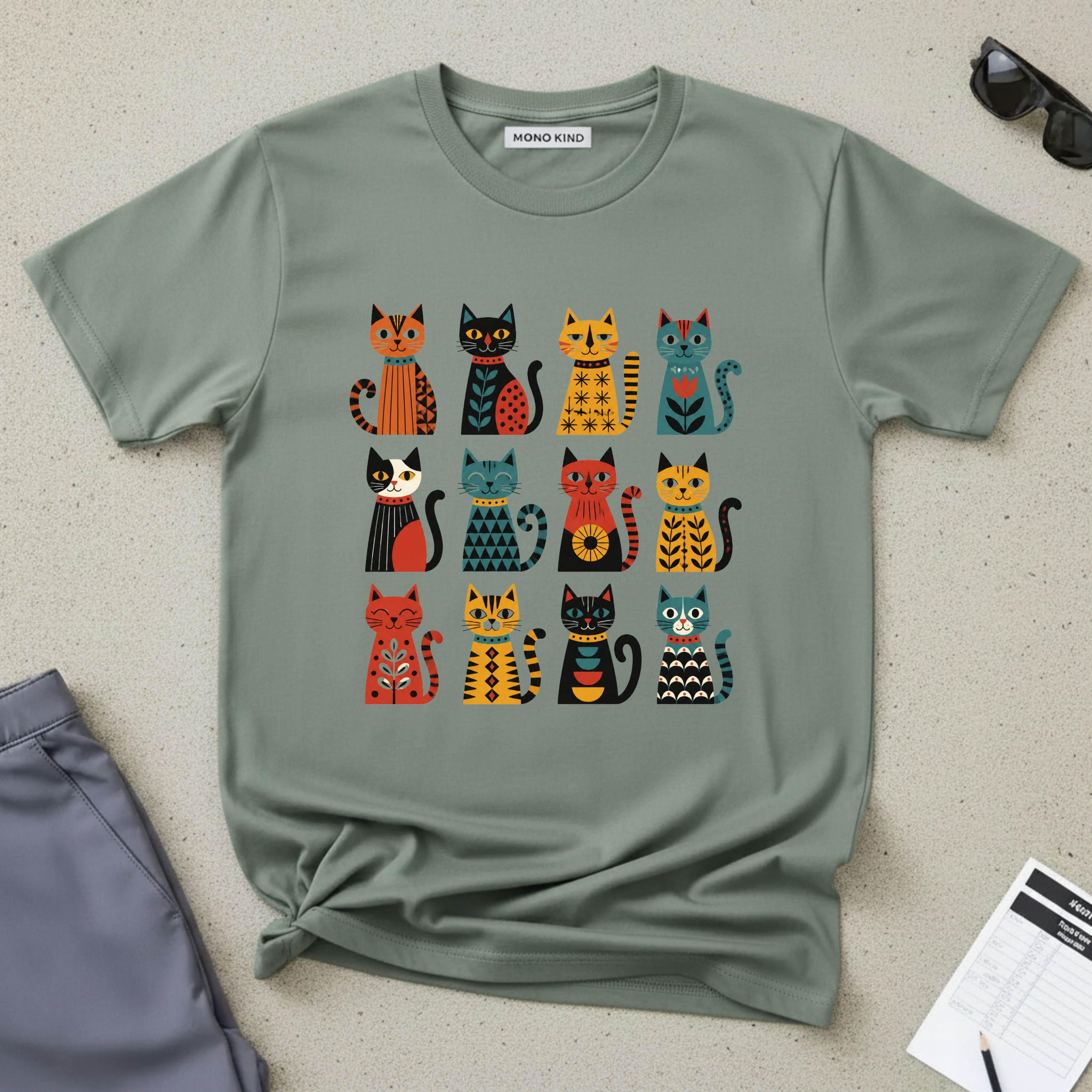 Nordic Folk Cats T-Shirt