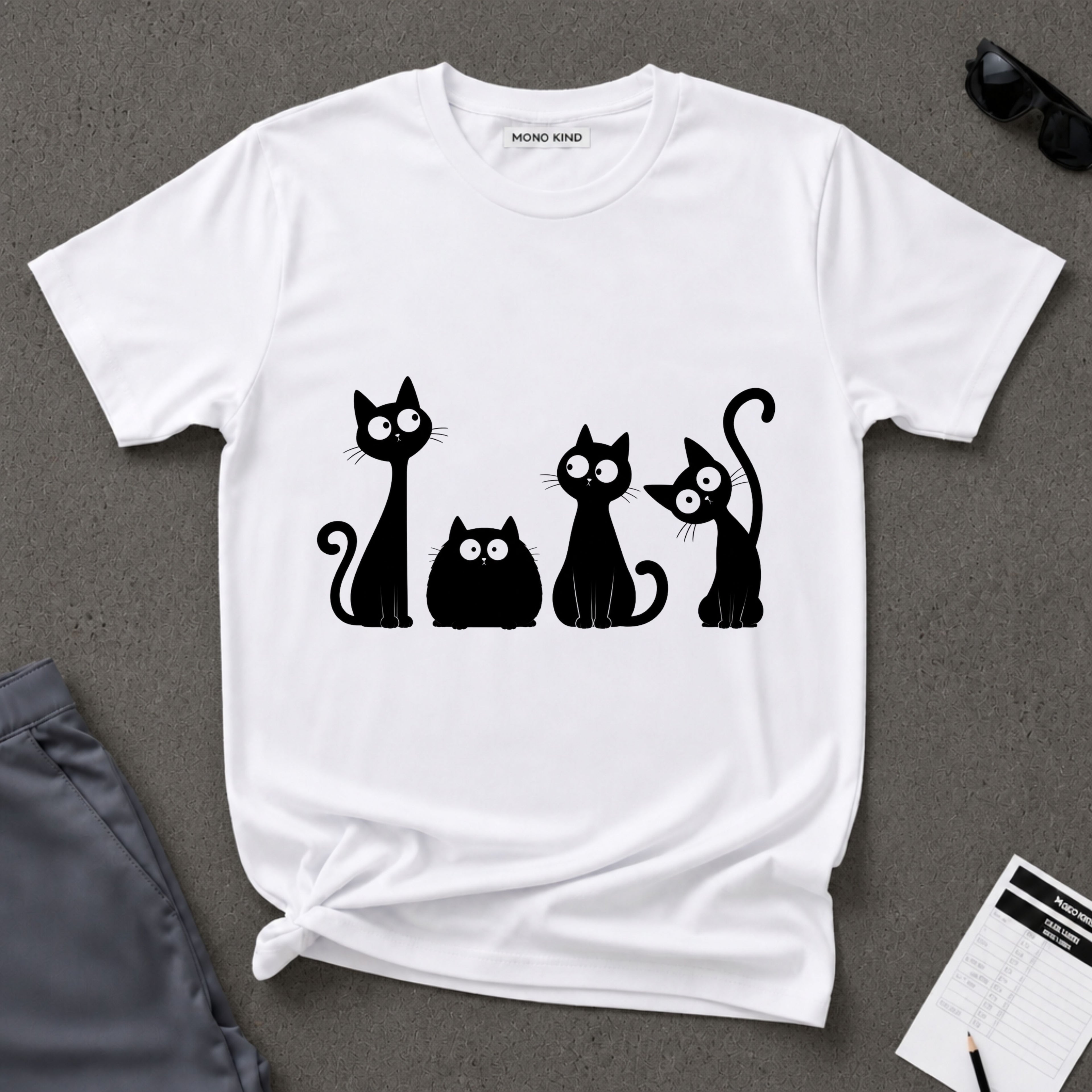 Funny Quirky Black Cats T-Shirt