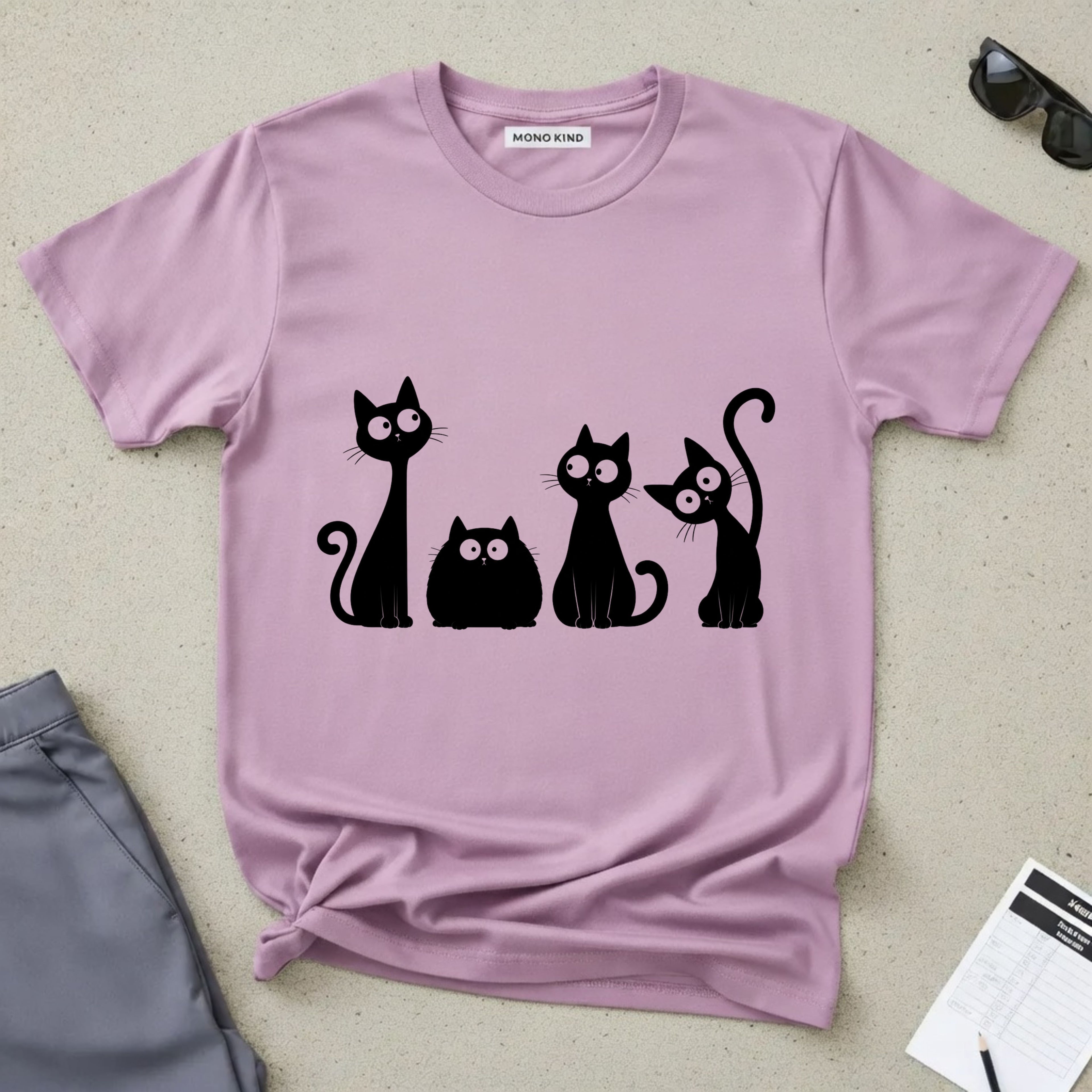 Funny Quirky Black Cats T-Shirt