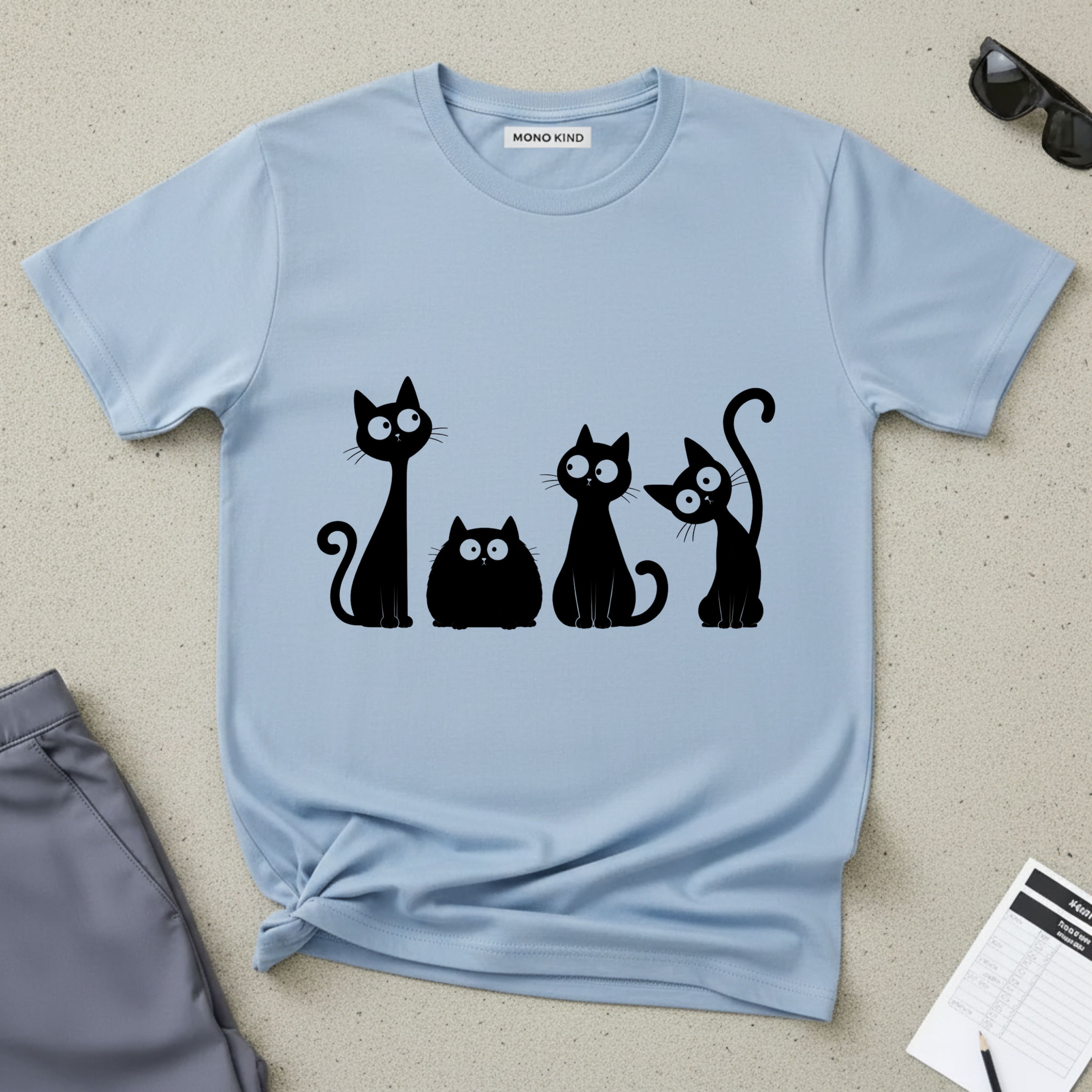 Funny Quirky Black Cats T-Shirt