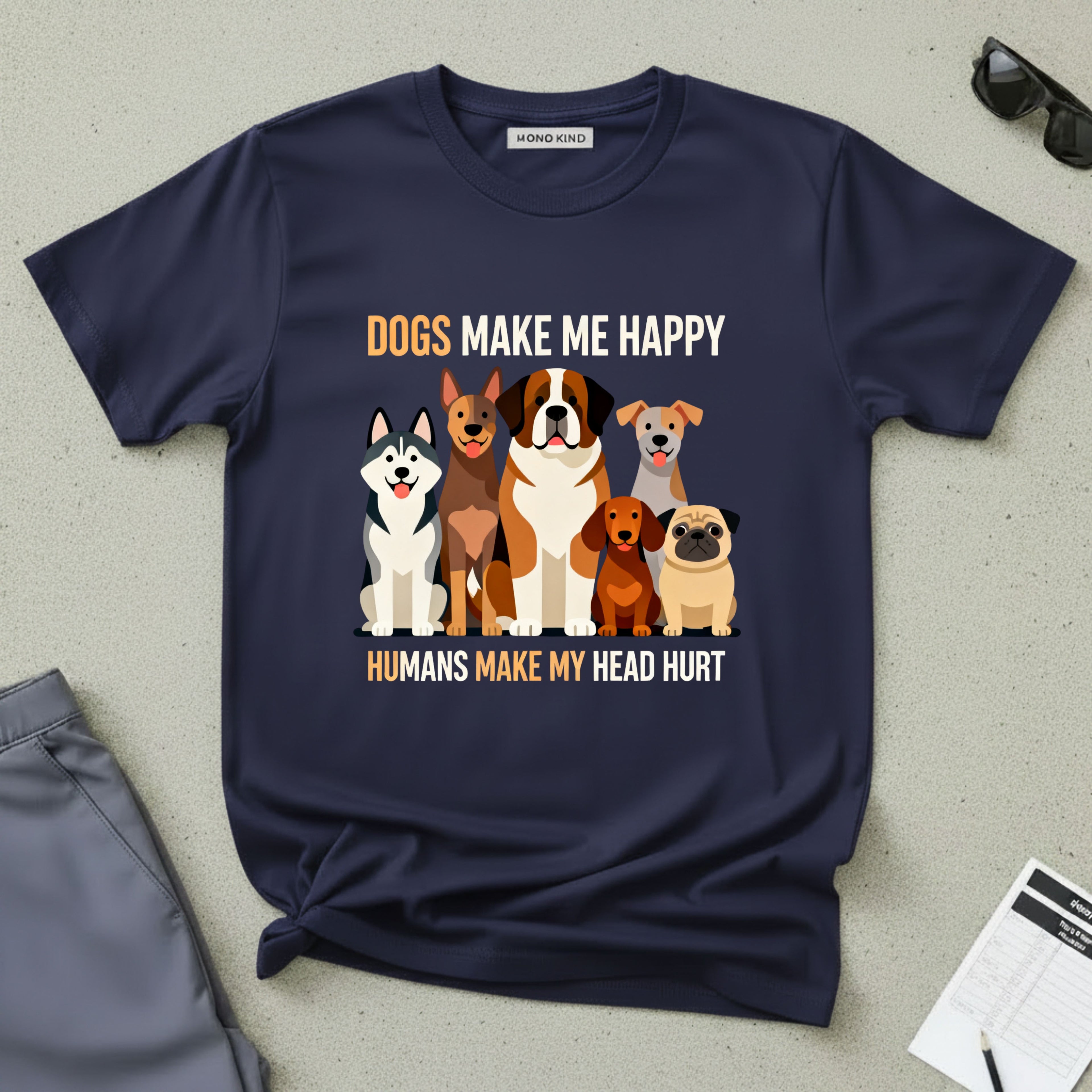 Dogs Make Me Happy T-Shirt
