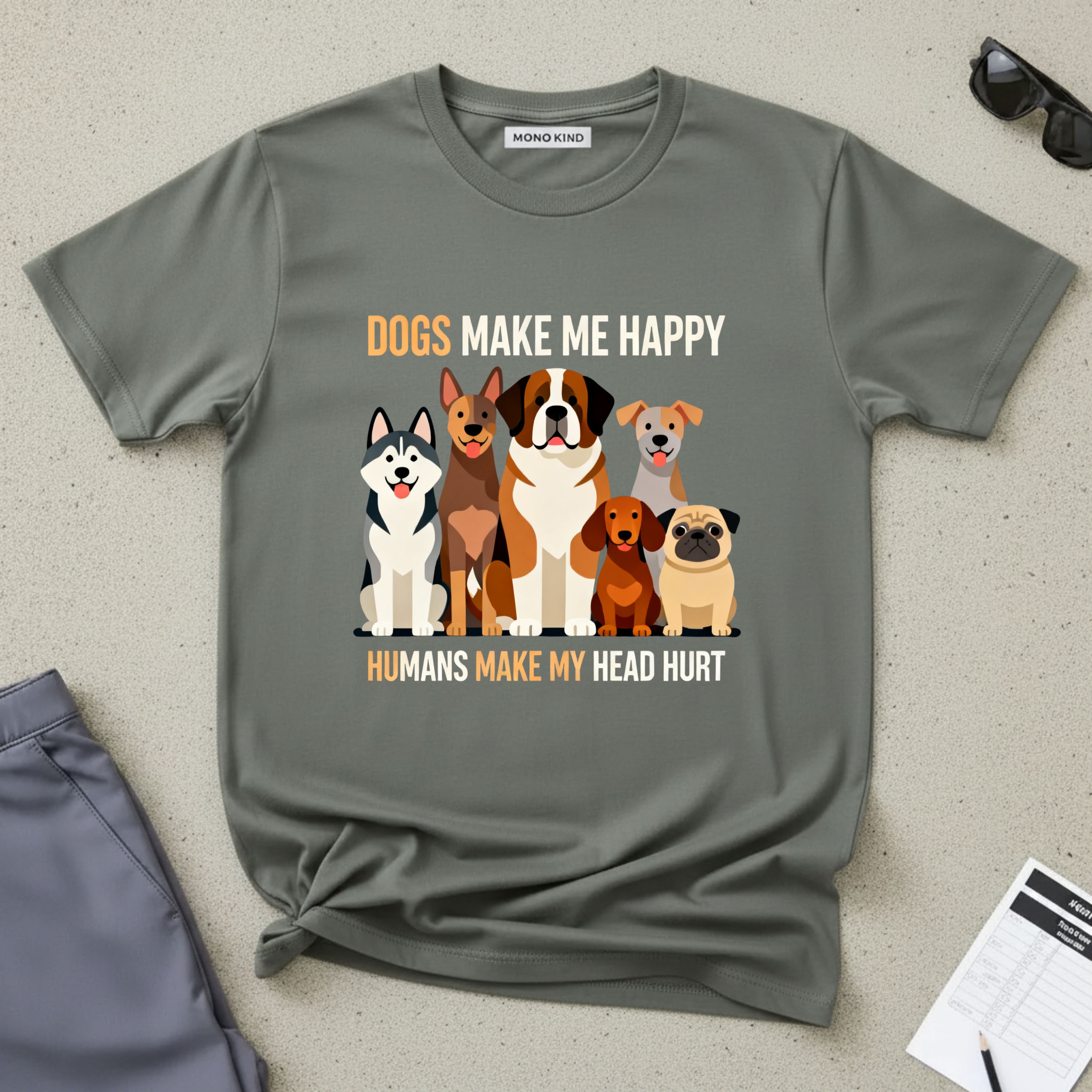 Dogs Make Me Happy T-Shirt