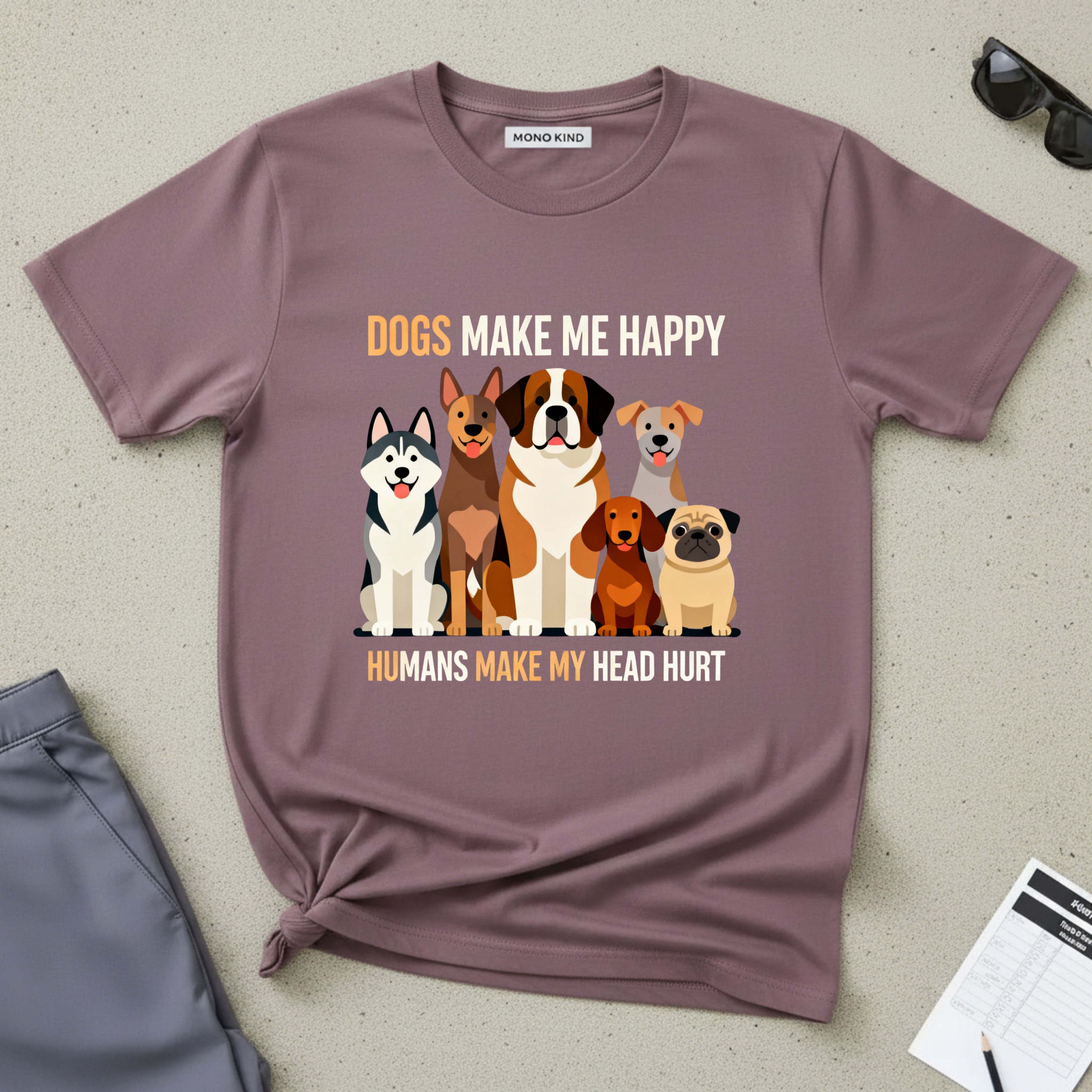 Dogs Make Me Happy T-Shirt