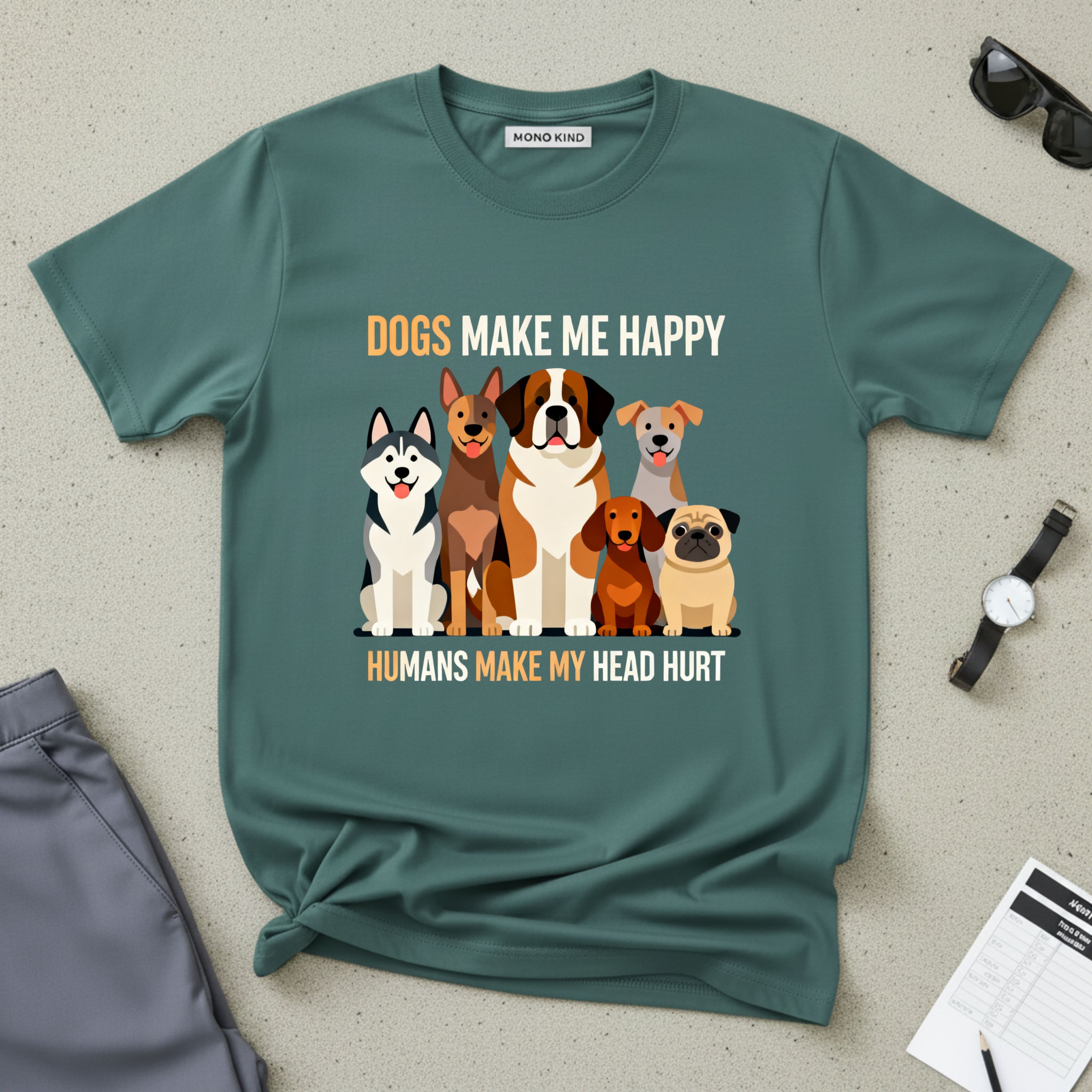 Dogs Make Me Happy T-Shirt