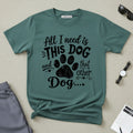Dog Lover with Paw Print T‑Shirt