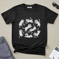 Cute White Tabby Cats Pattern T-Shirt