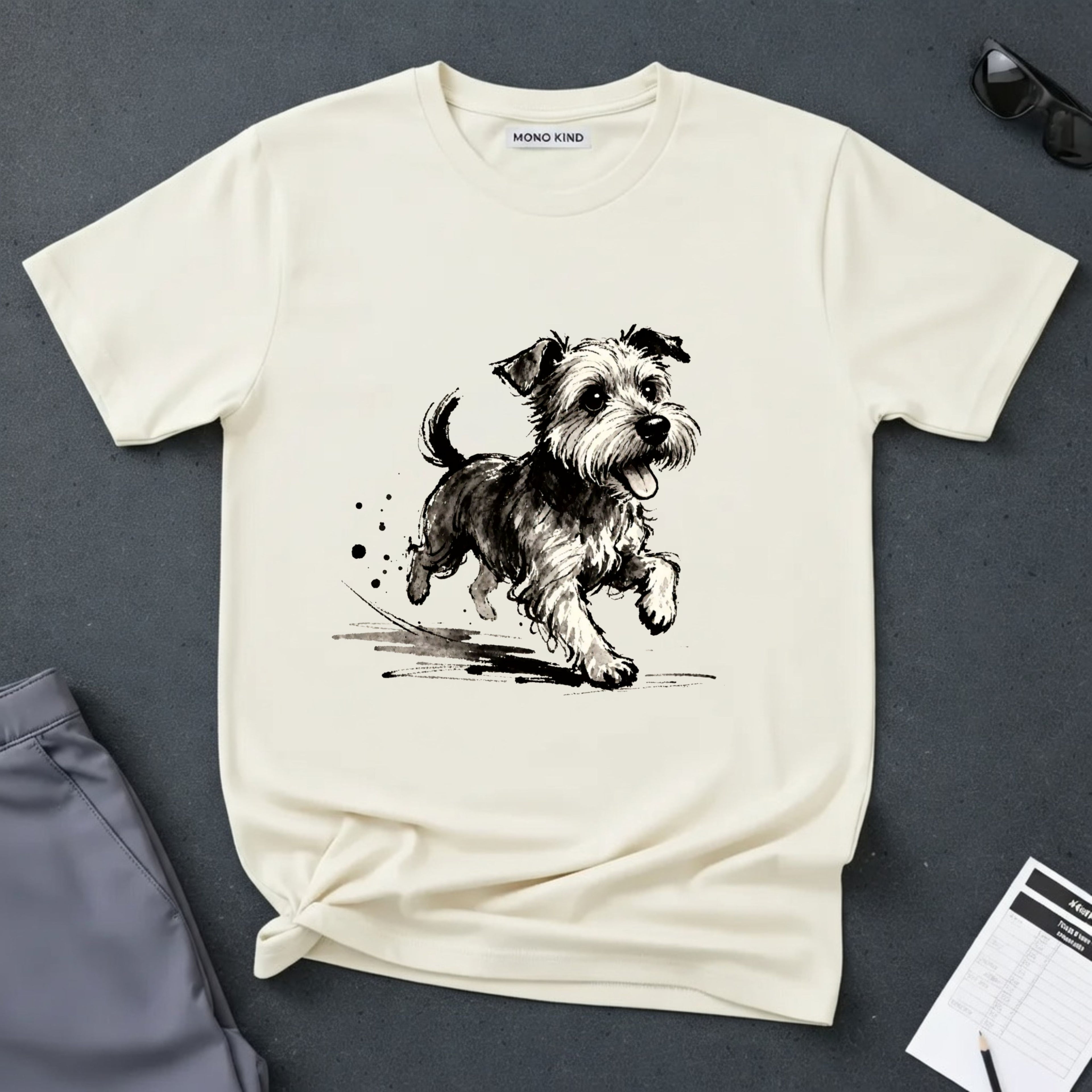Wire‑Haired Terrier Puppy Running T-Shirt