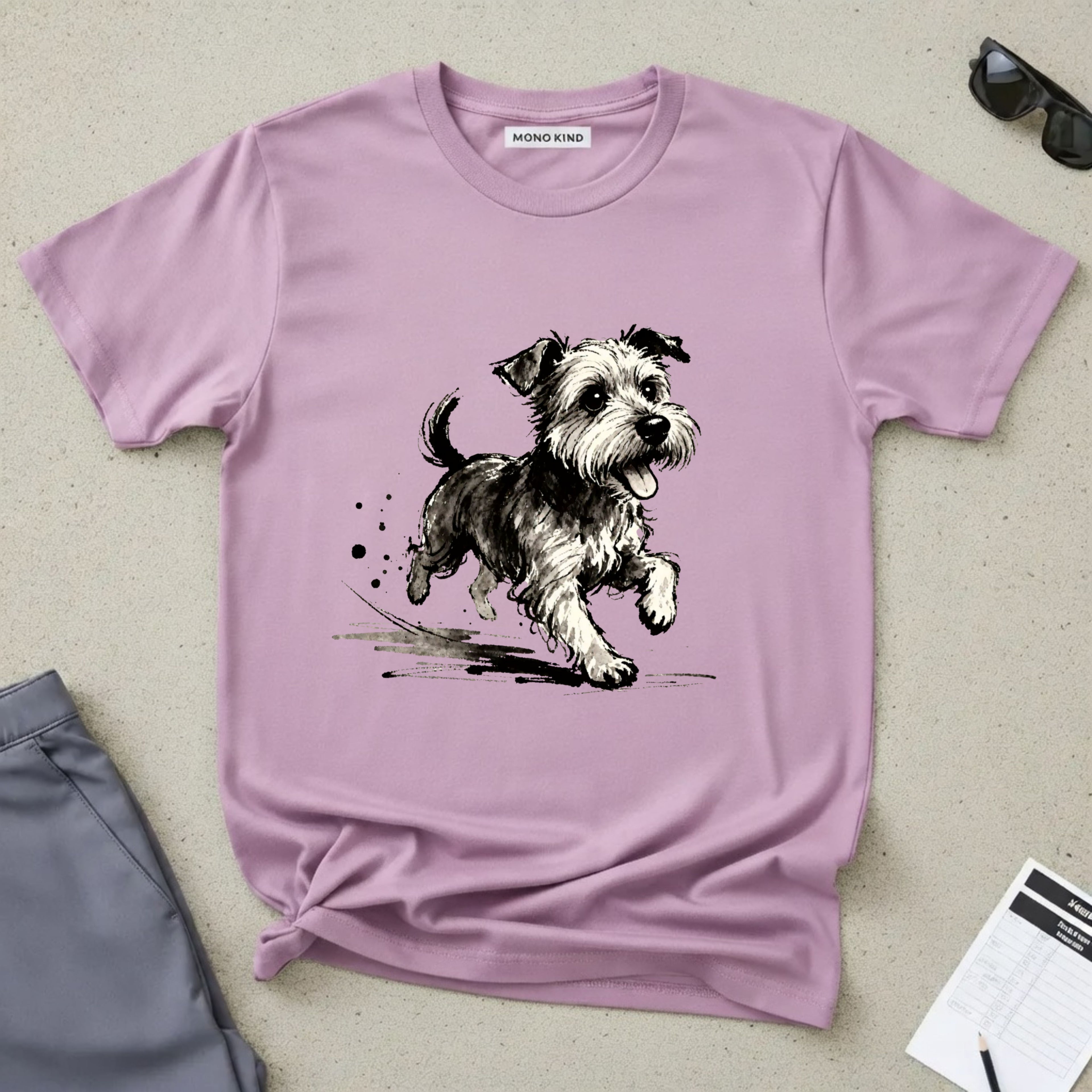 Wire‑Haired Terrier Puppy Running T-Shirt