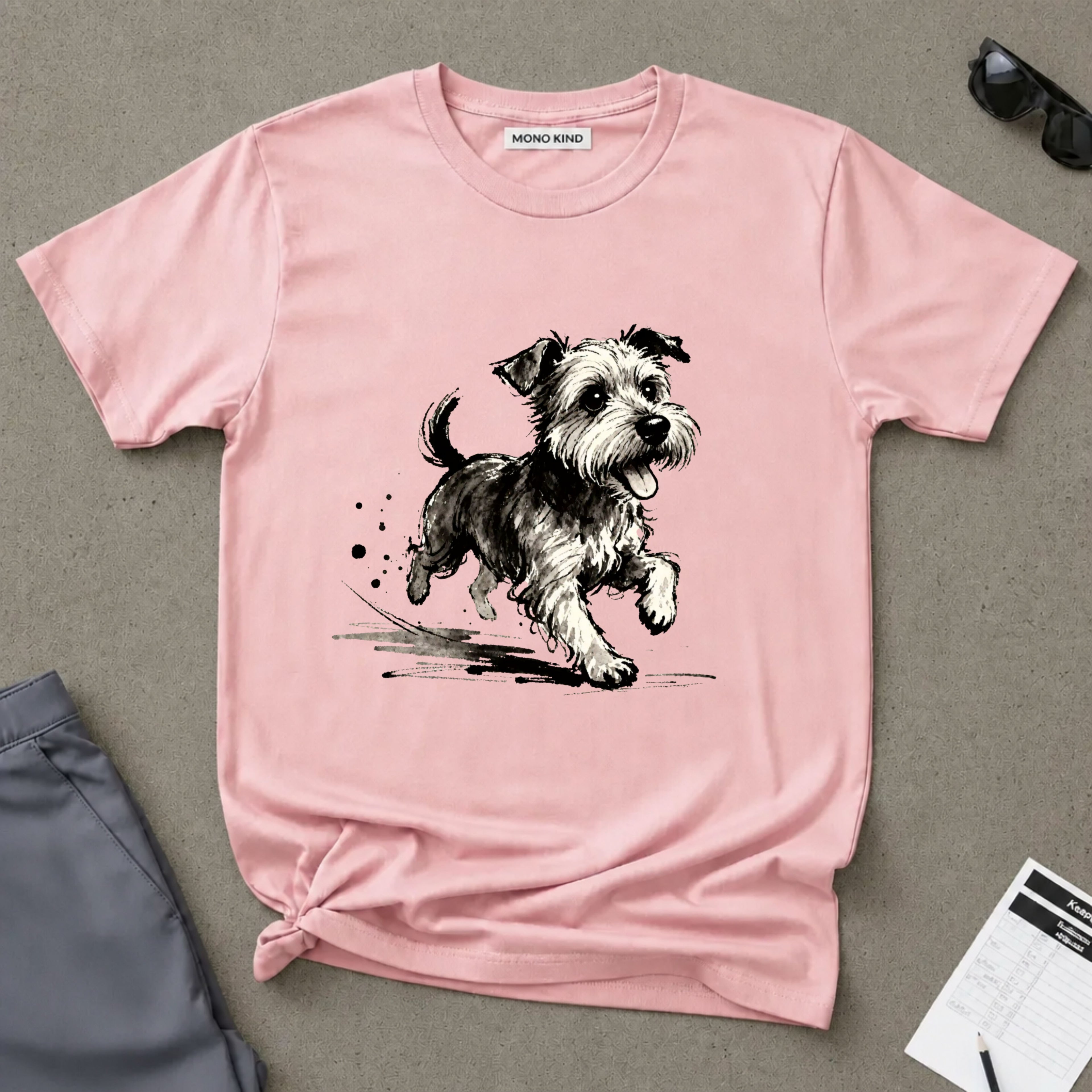 Wire‑Haired Terrier Puppy Running T-Shirt