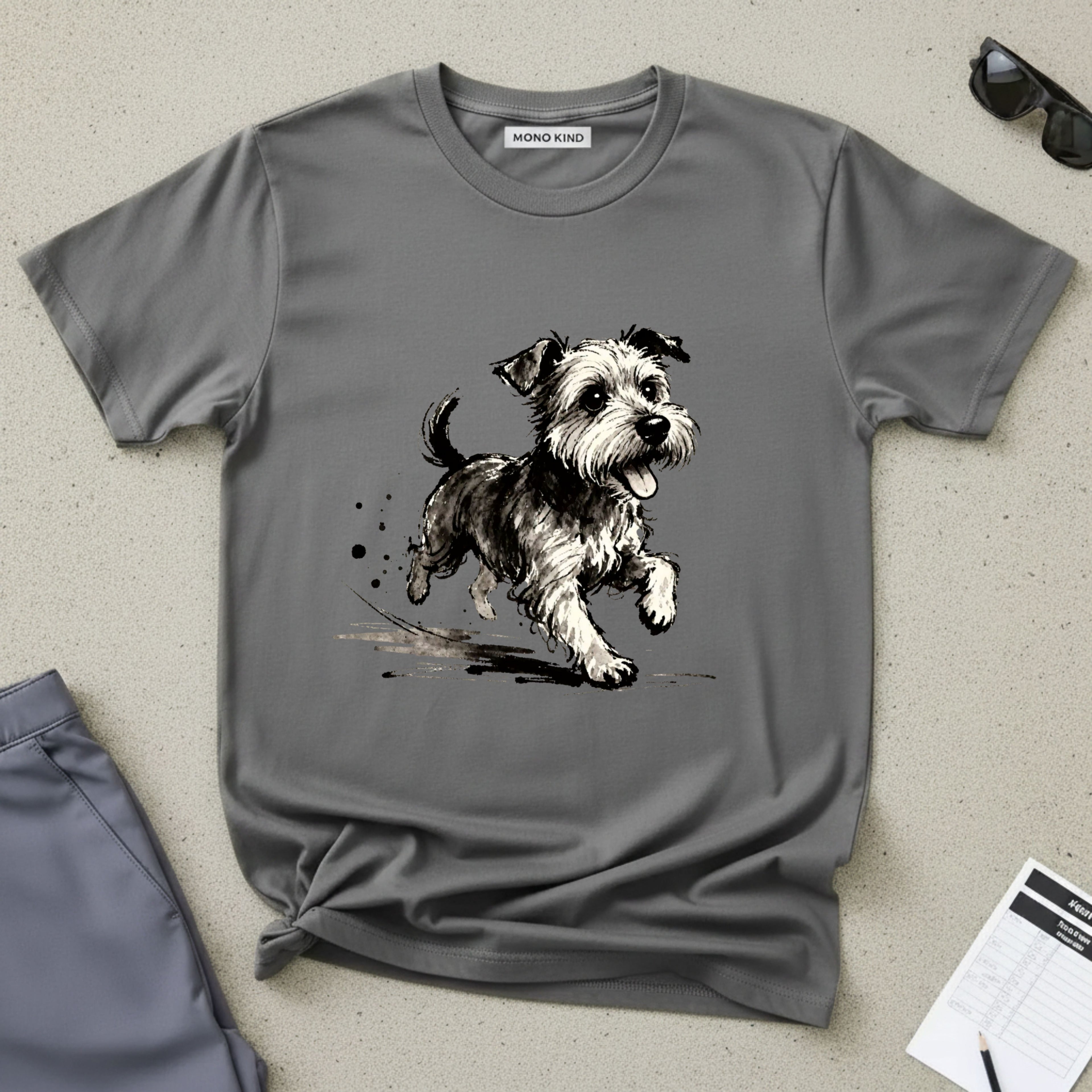 Wire‑Haired Terrier Puppy Running T-Shirt