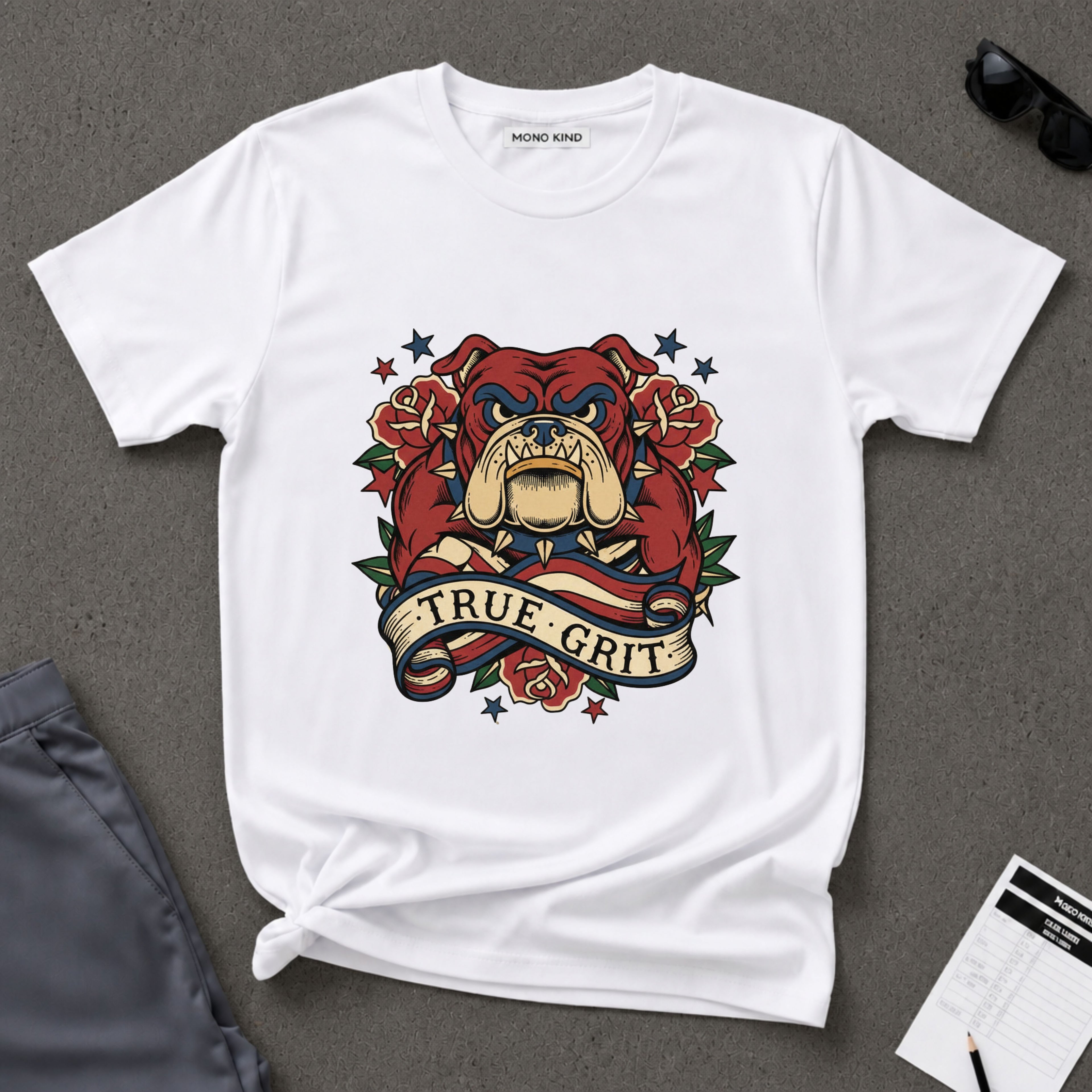True Grit English Bulldog T-Shirt