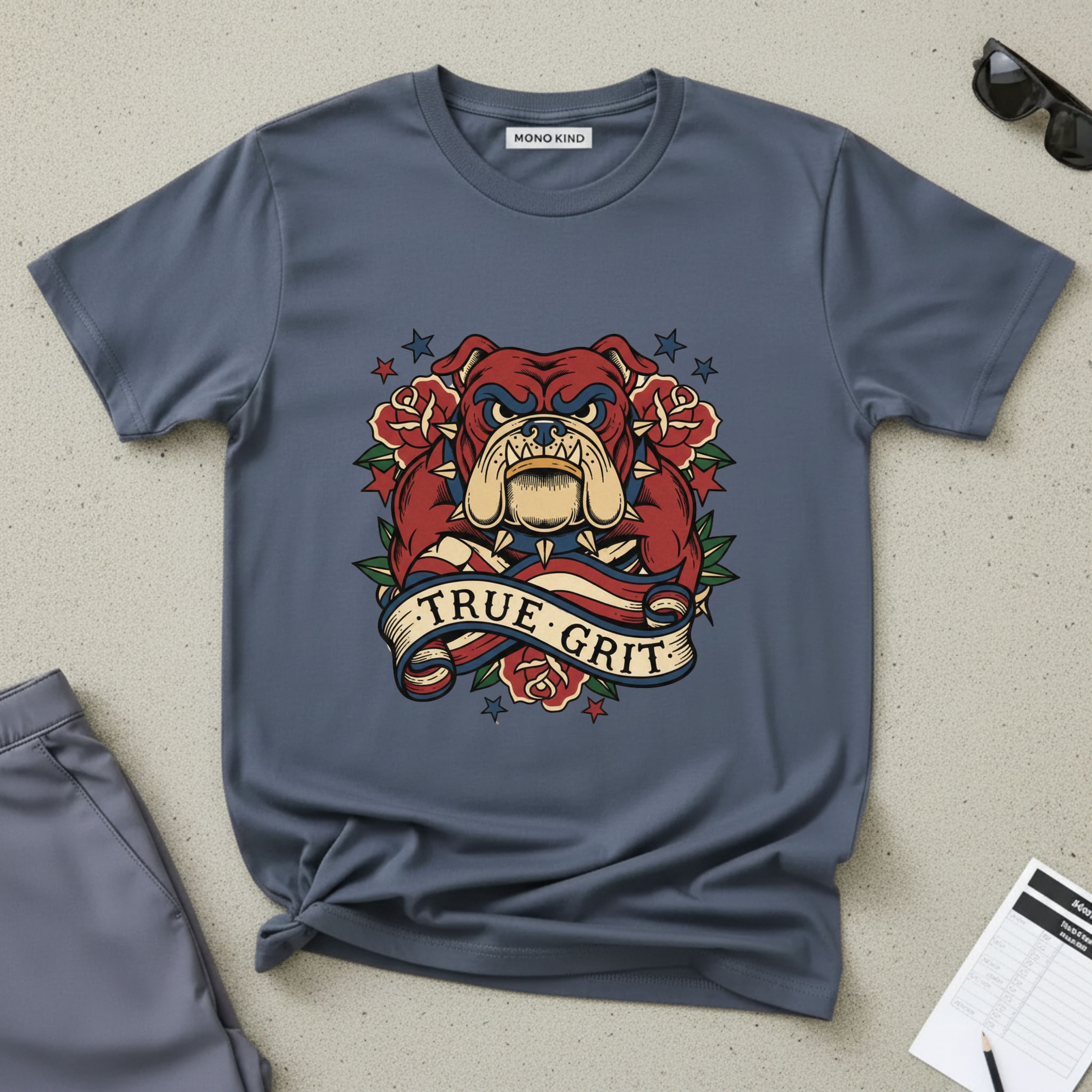 True Grit English Bulldog T-Shirt