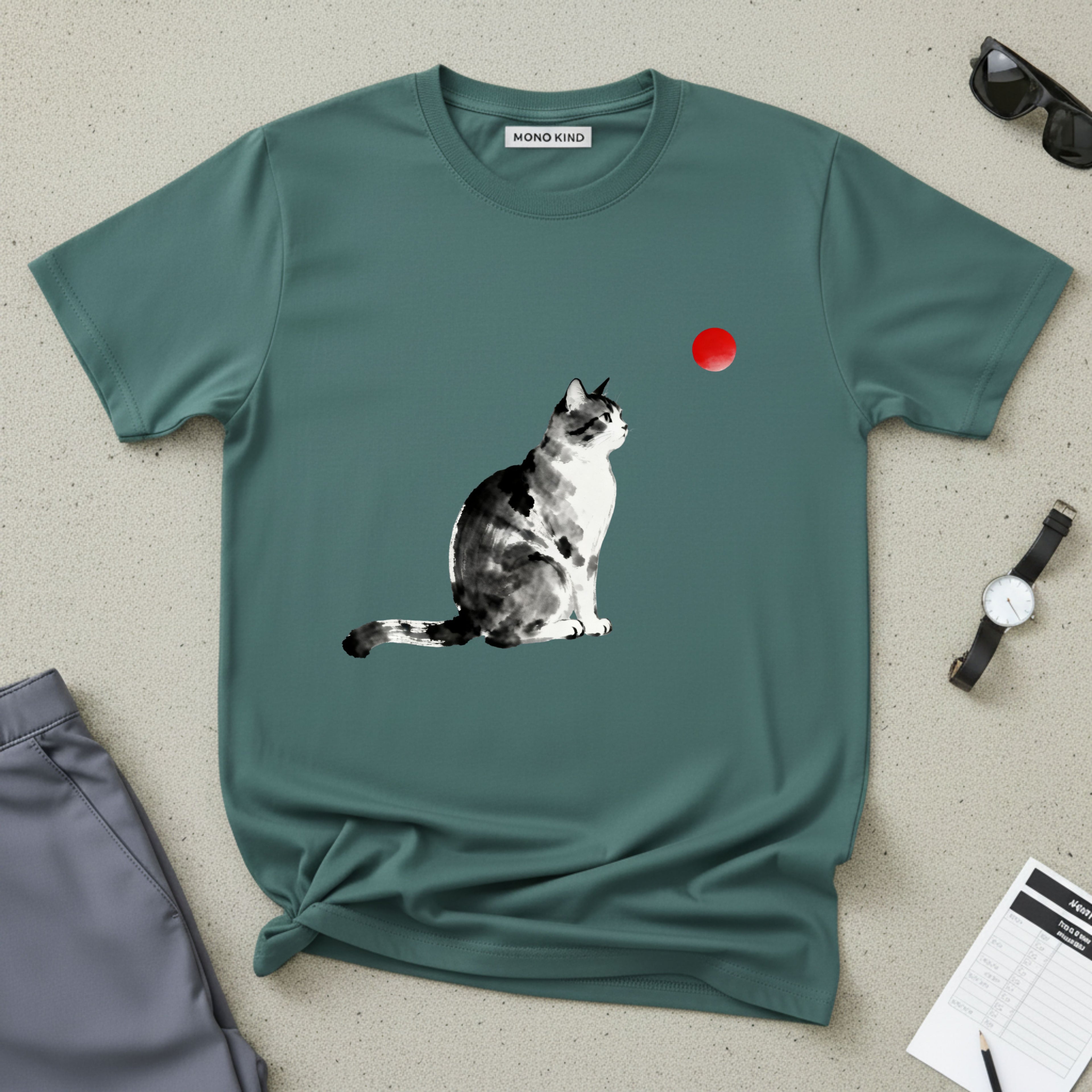 Sumi-e Tabby Cat T-Shirt