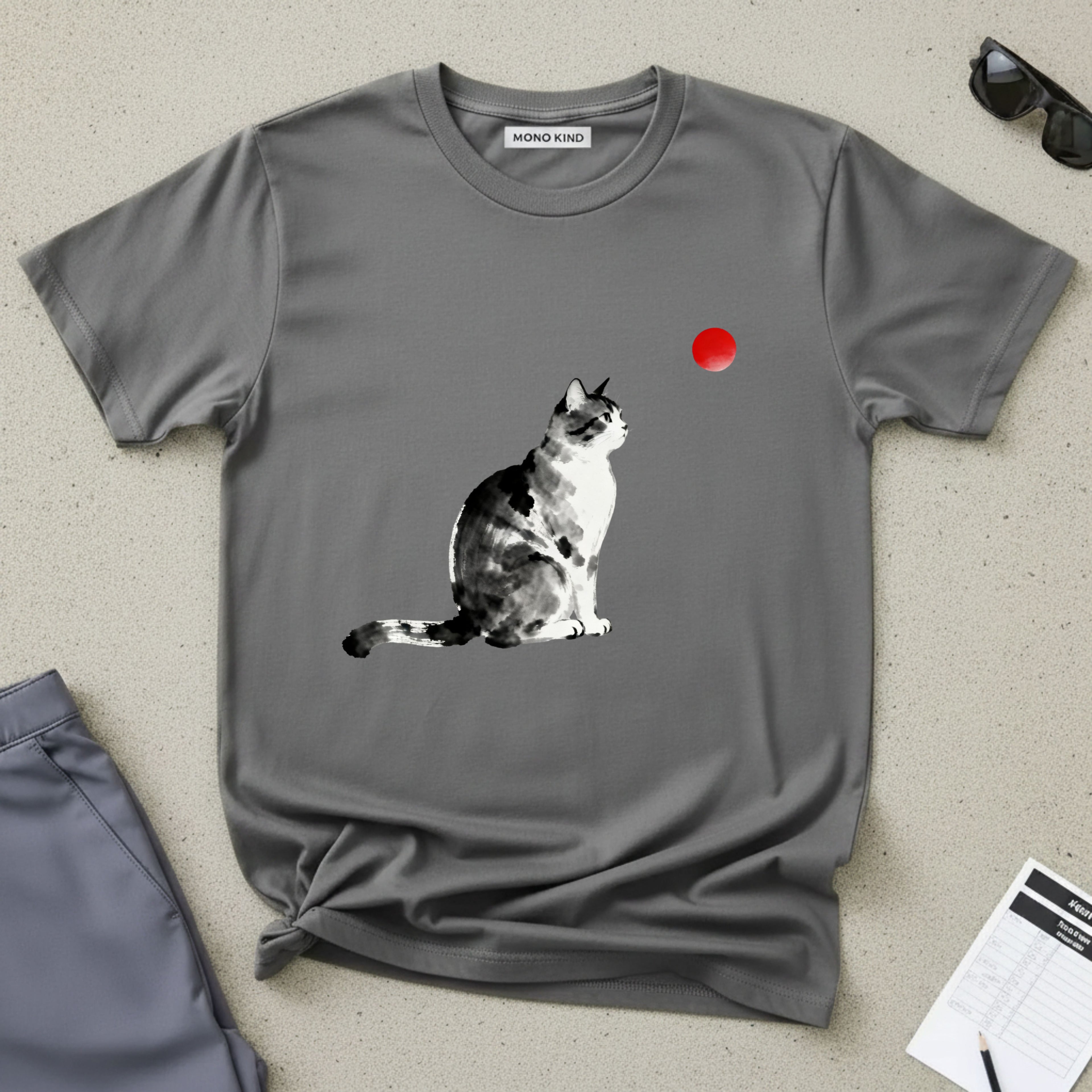 Sumi-e Tabby Cat T-Shirt