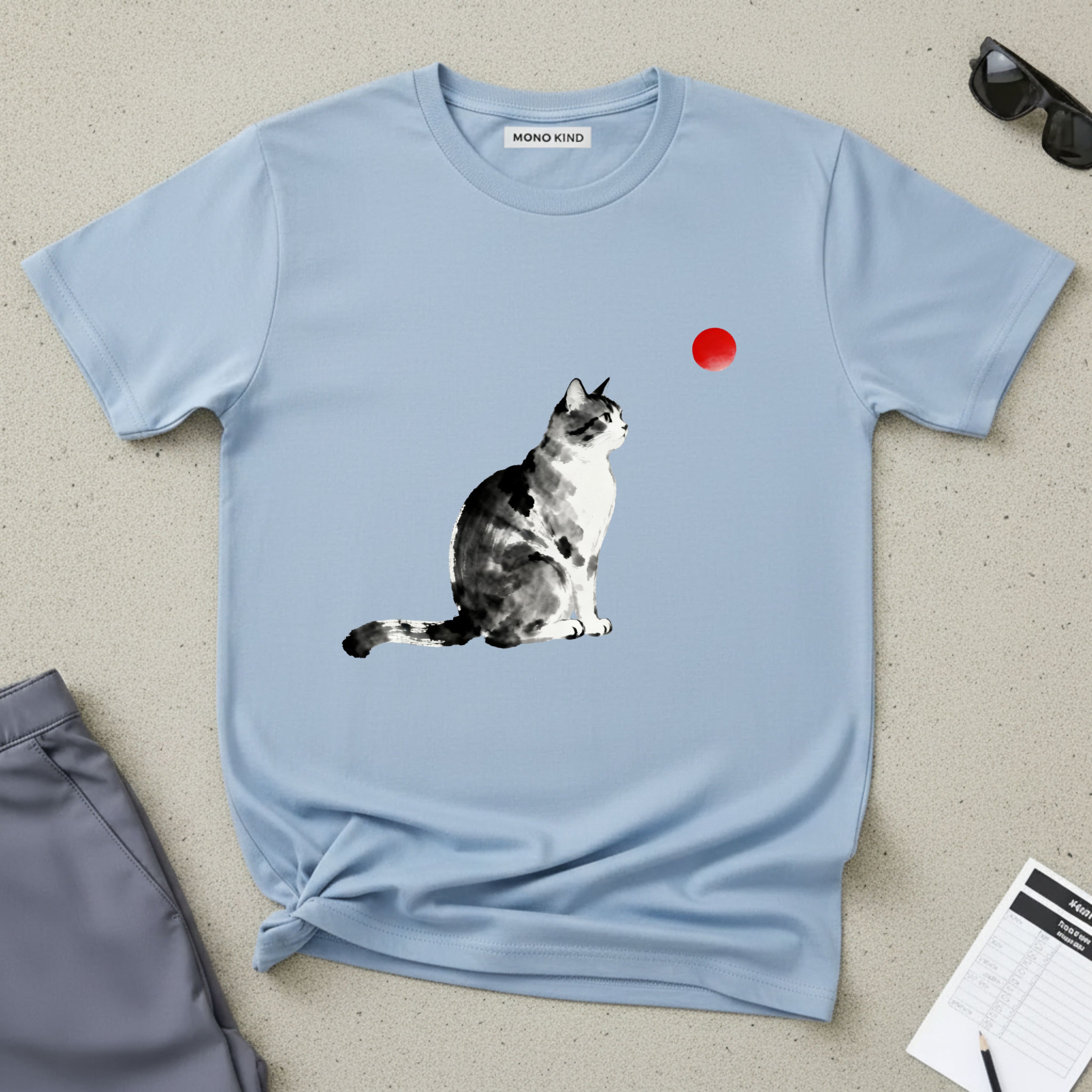 Sumi-e Tabby Cat T-Shirt