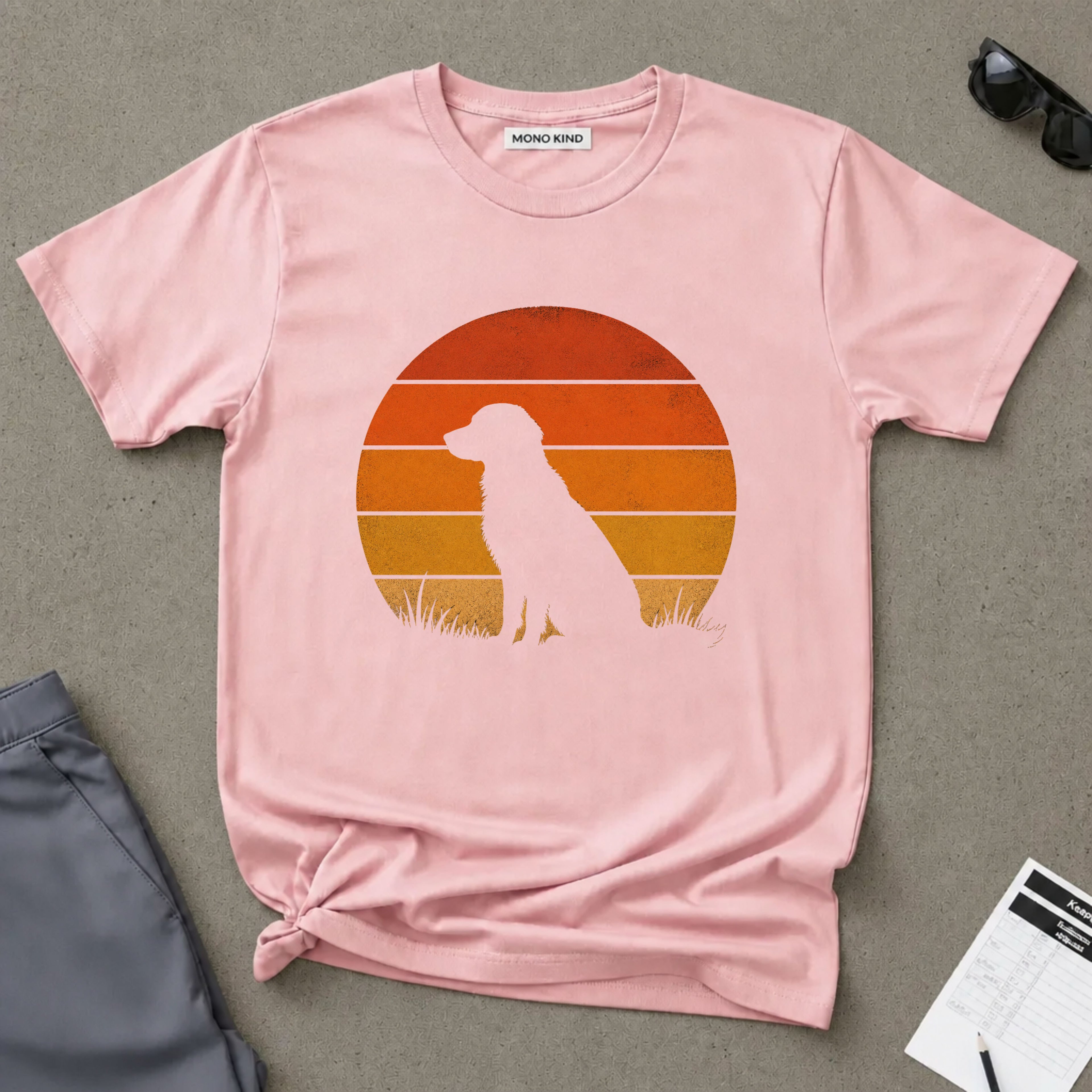 Dog Silhouette Sunset T-Shirt