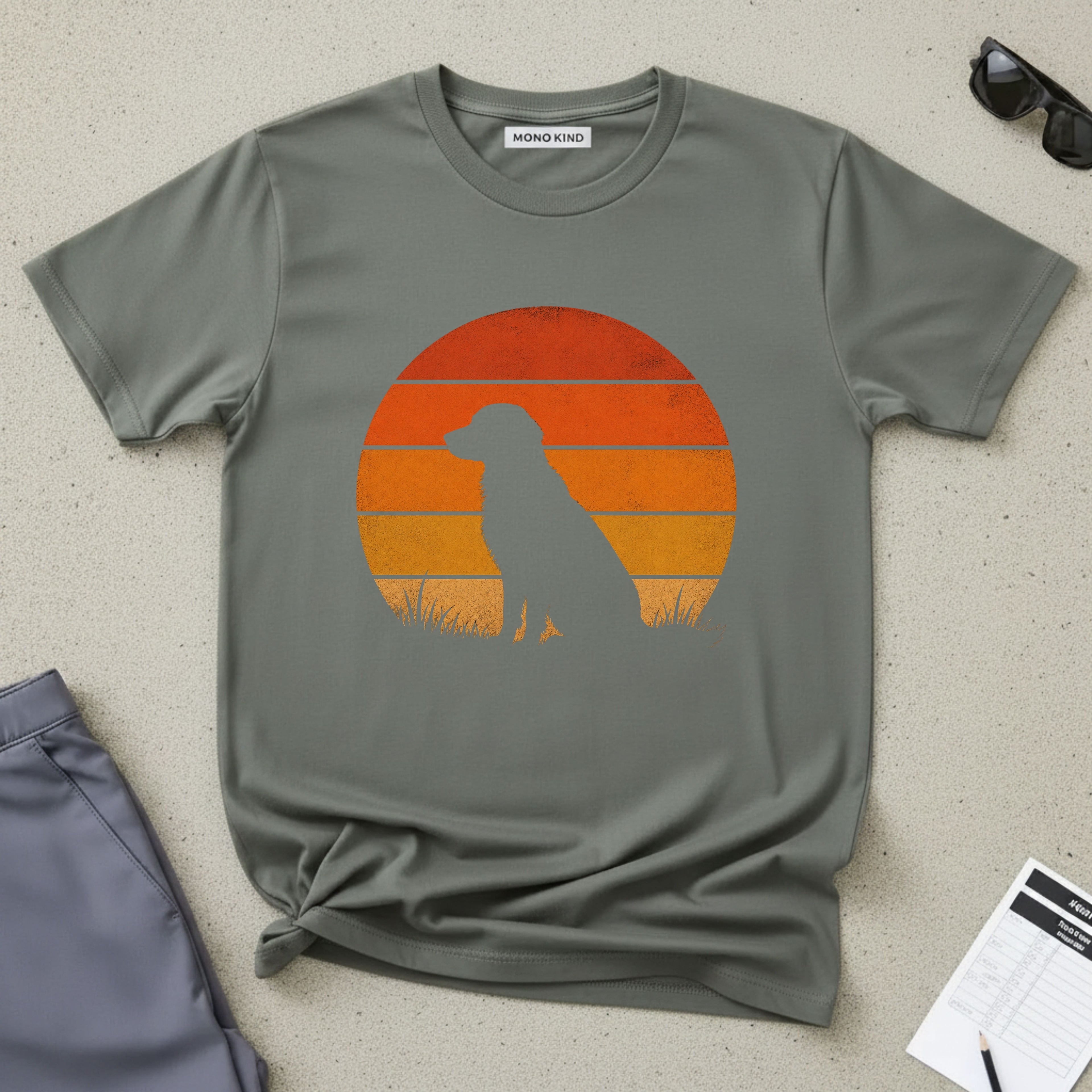 Dog Silhouette Sunset T-Shirt
