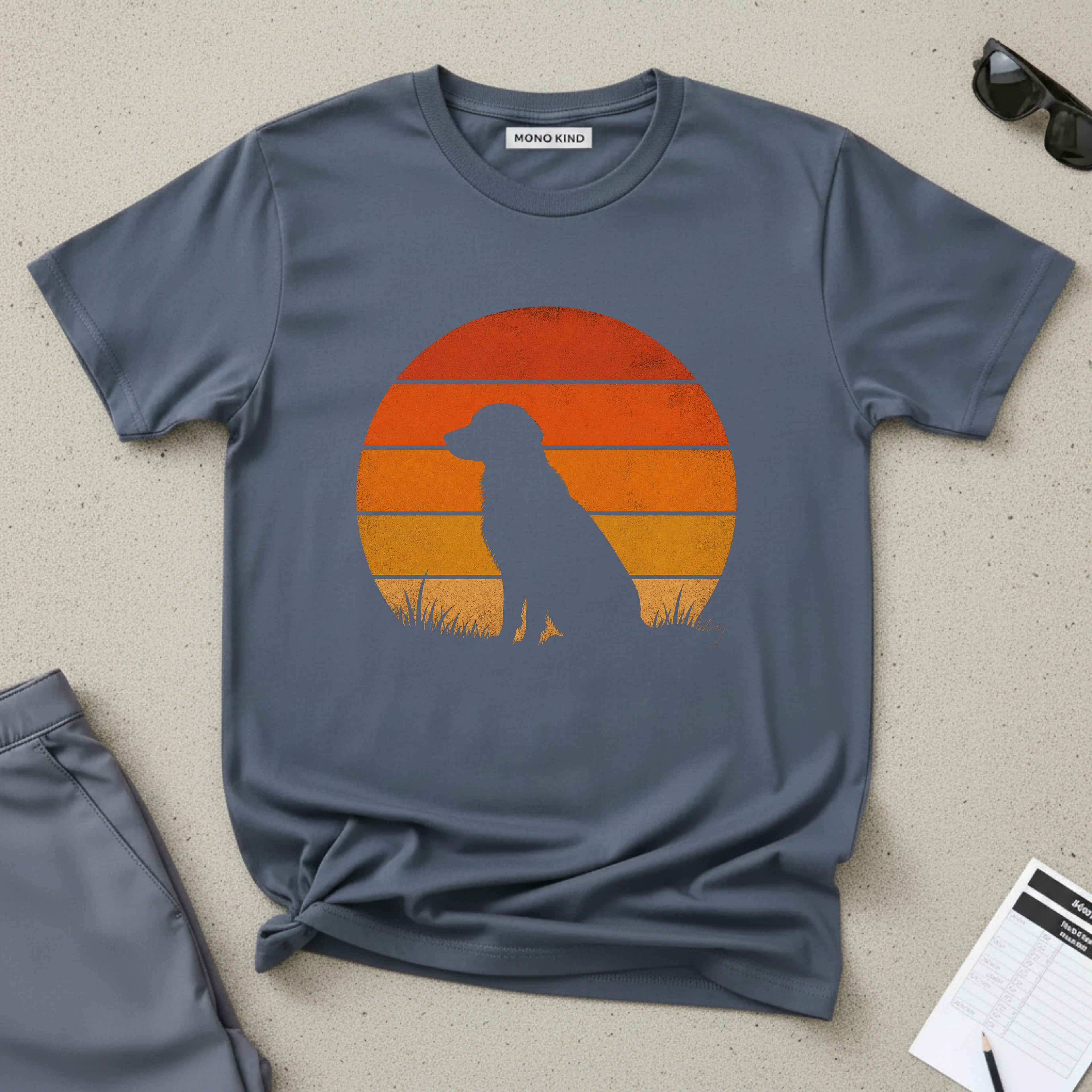 Dog Silhouette Sunset T-Shirt