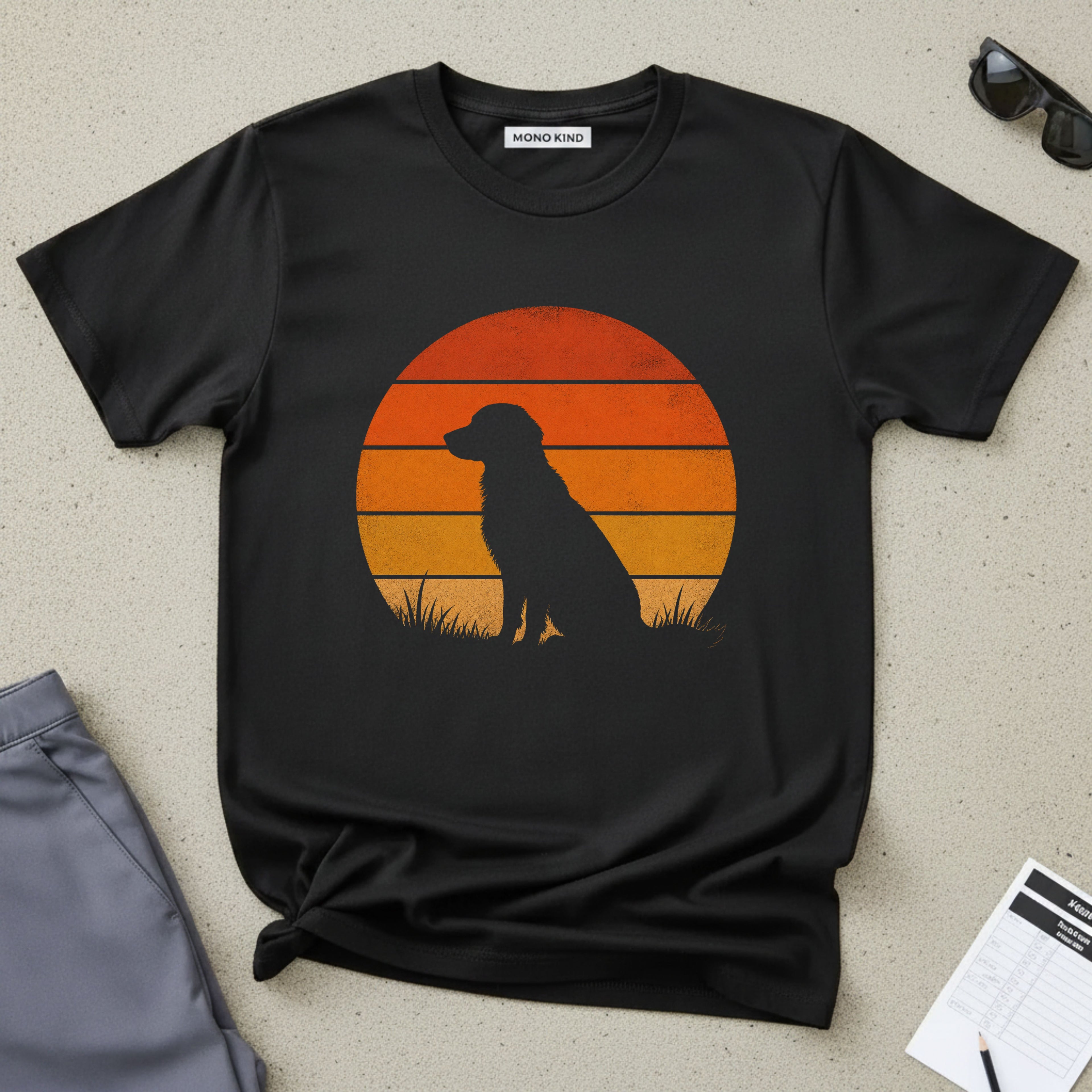 Dog Silhouette Sunset T-Shirt