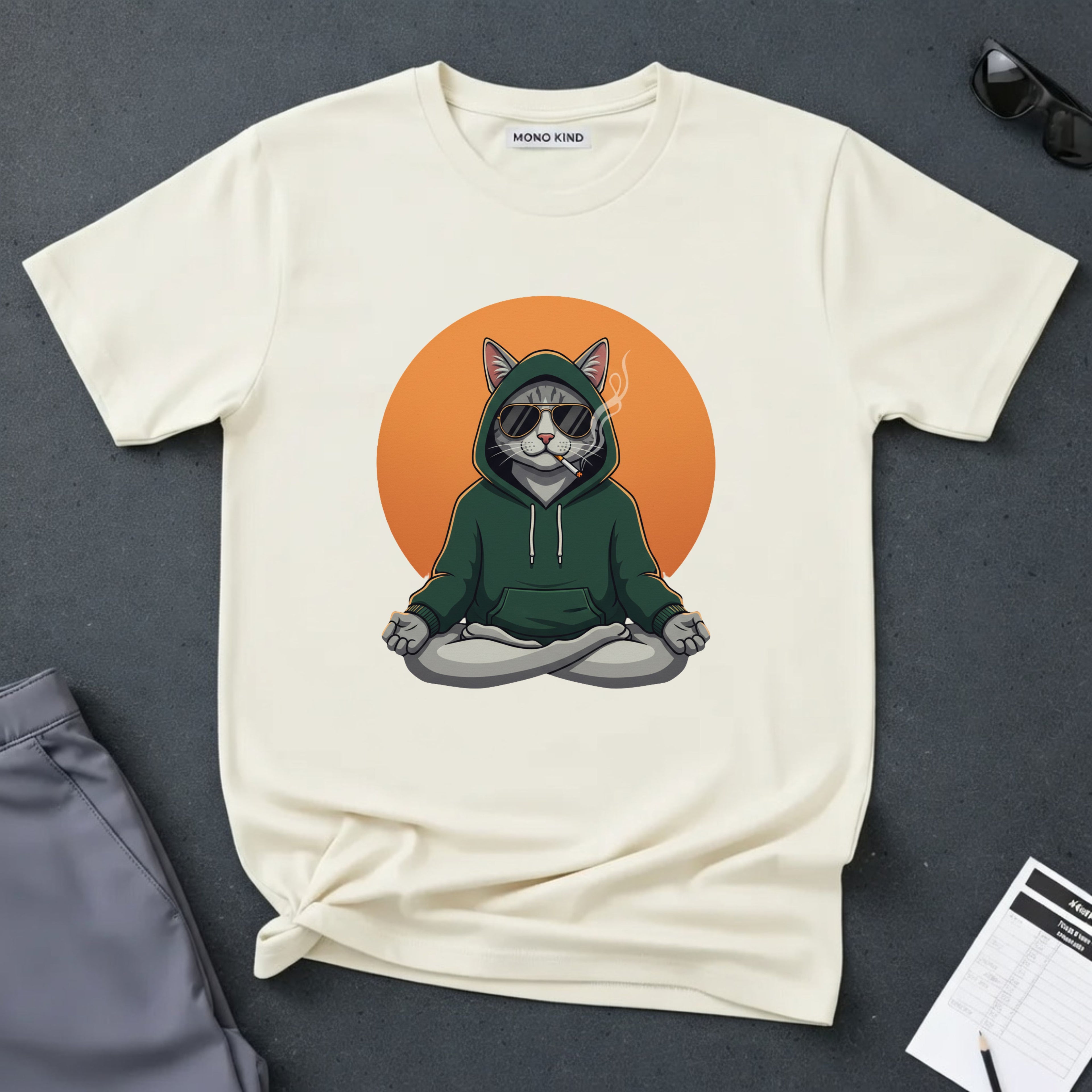 Meditating Cat T-Shirt