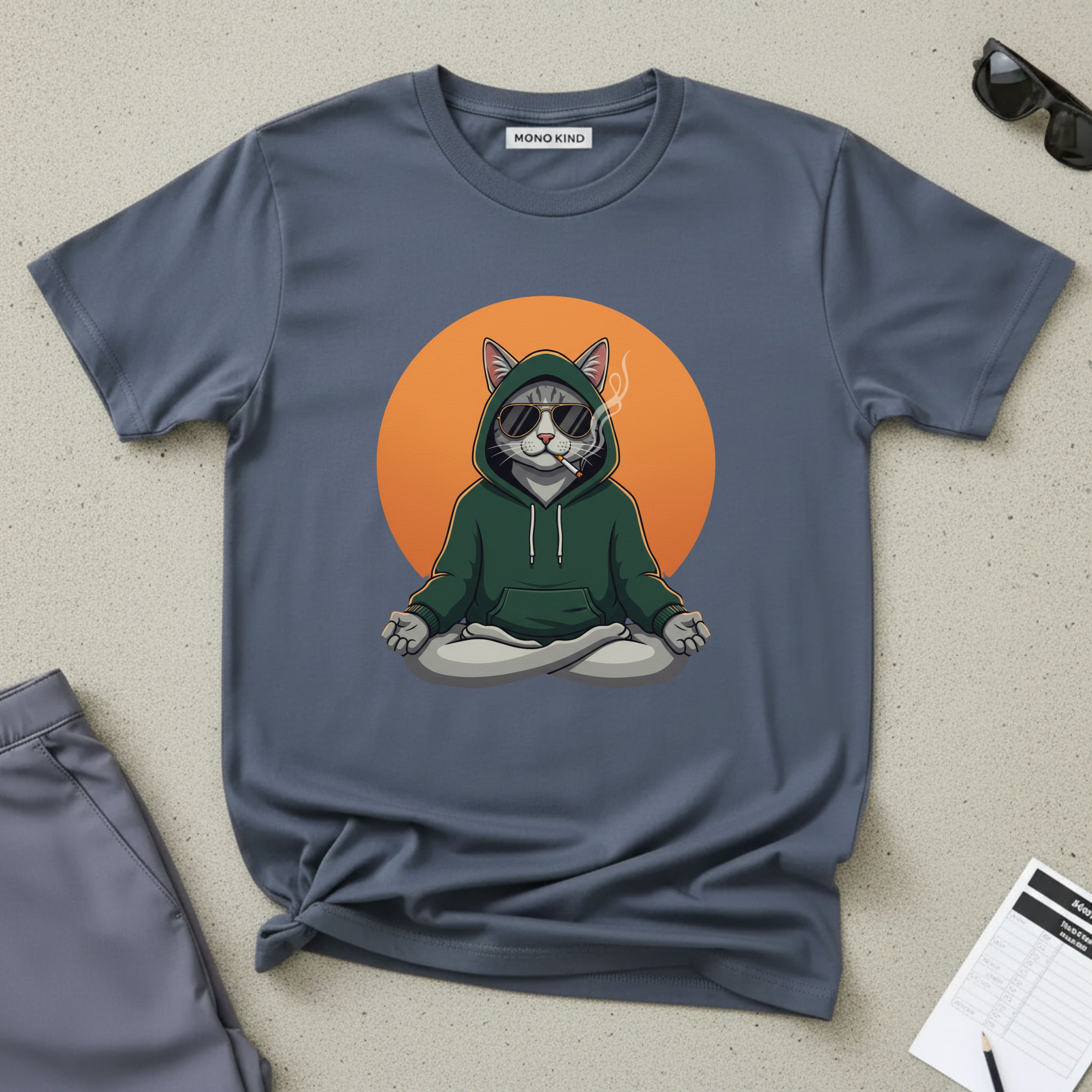 Meditating Cat T-Shirt