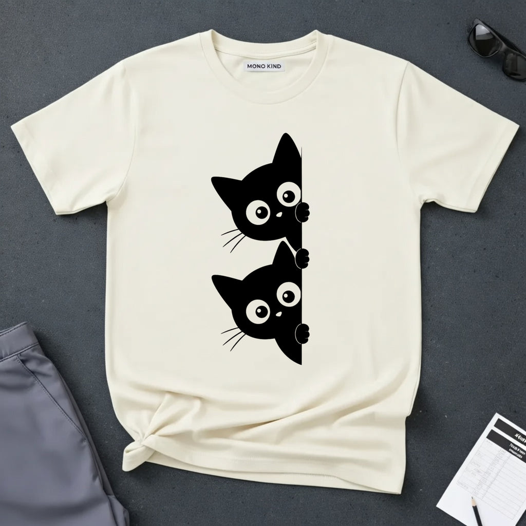 Peeking Cats T-Shirt