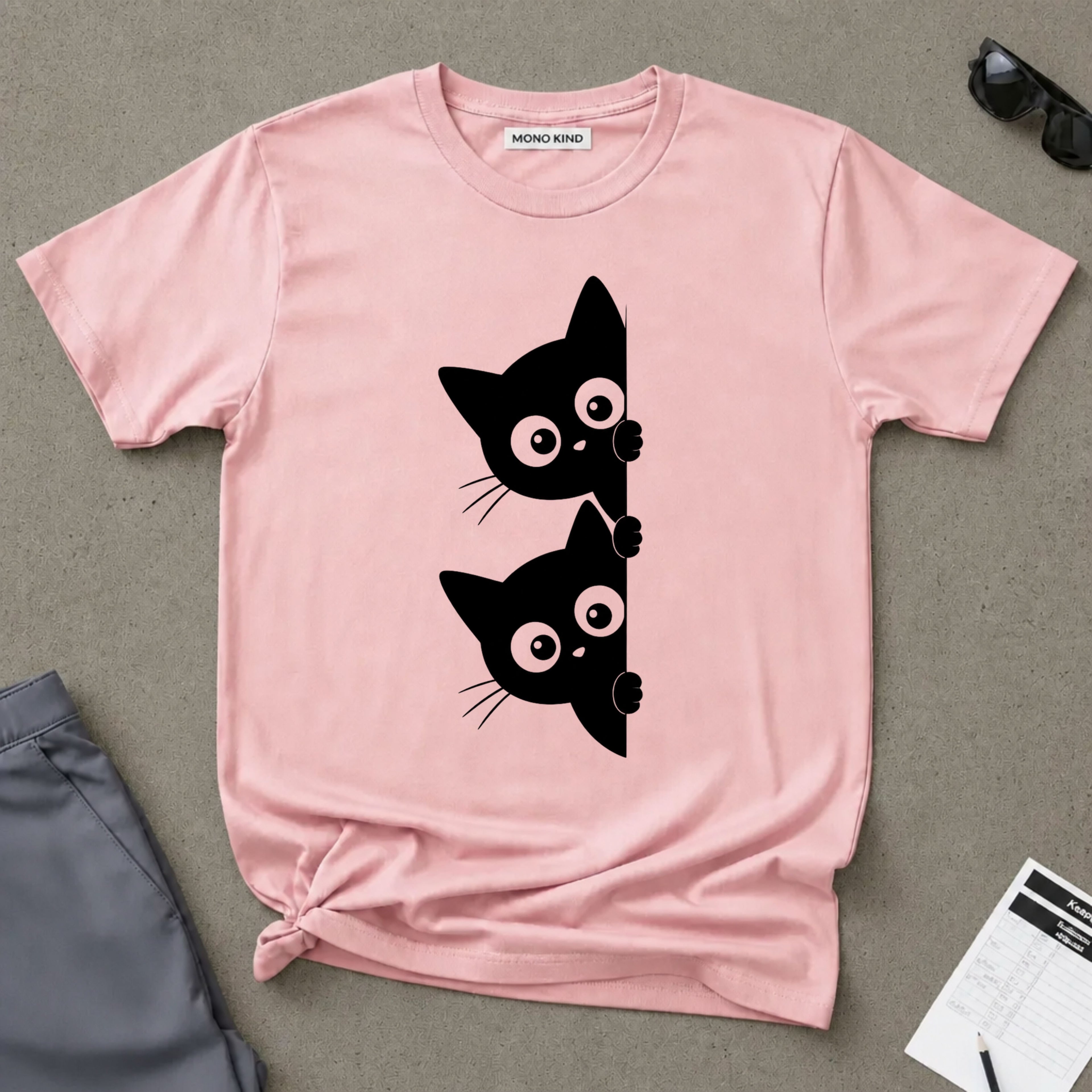 Peeking Cats T-Shirt