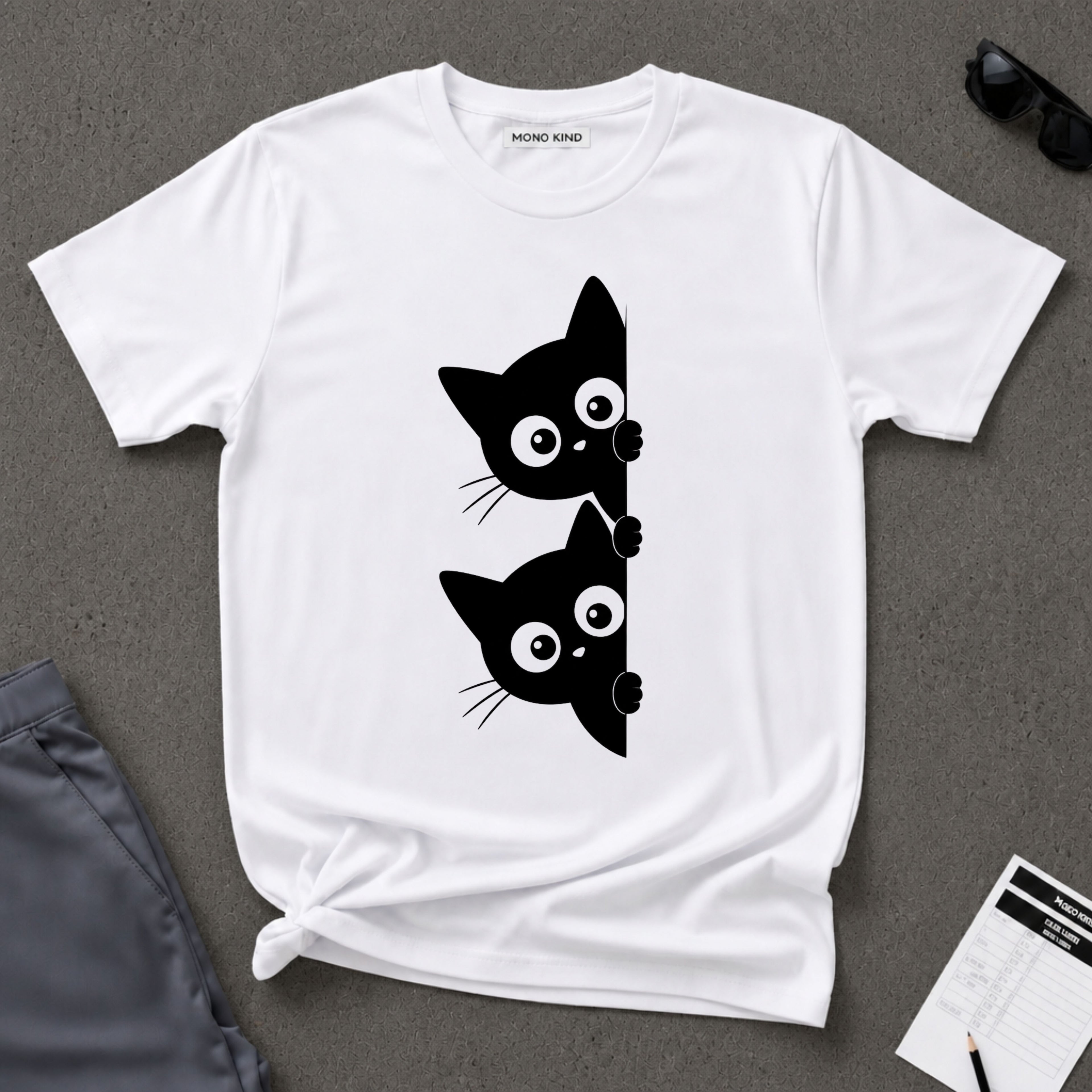 Peeking Cats T-Shirt