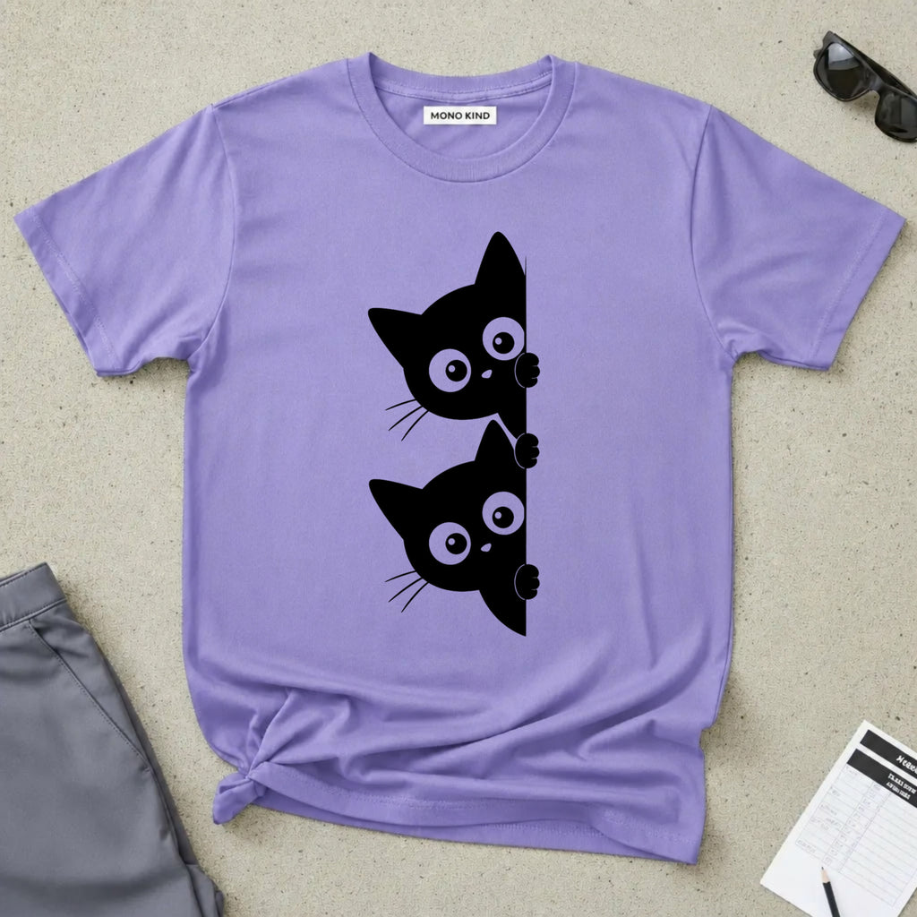Peeking Cats T-Shirt
