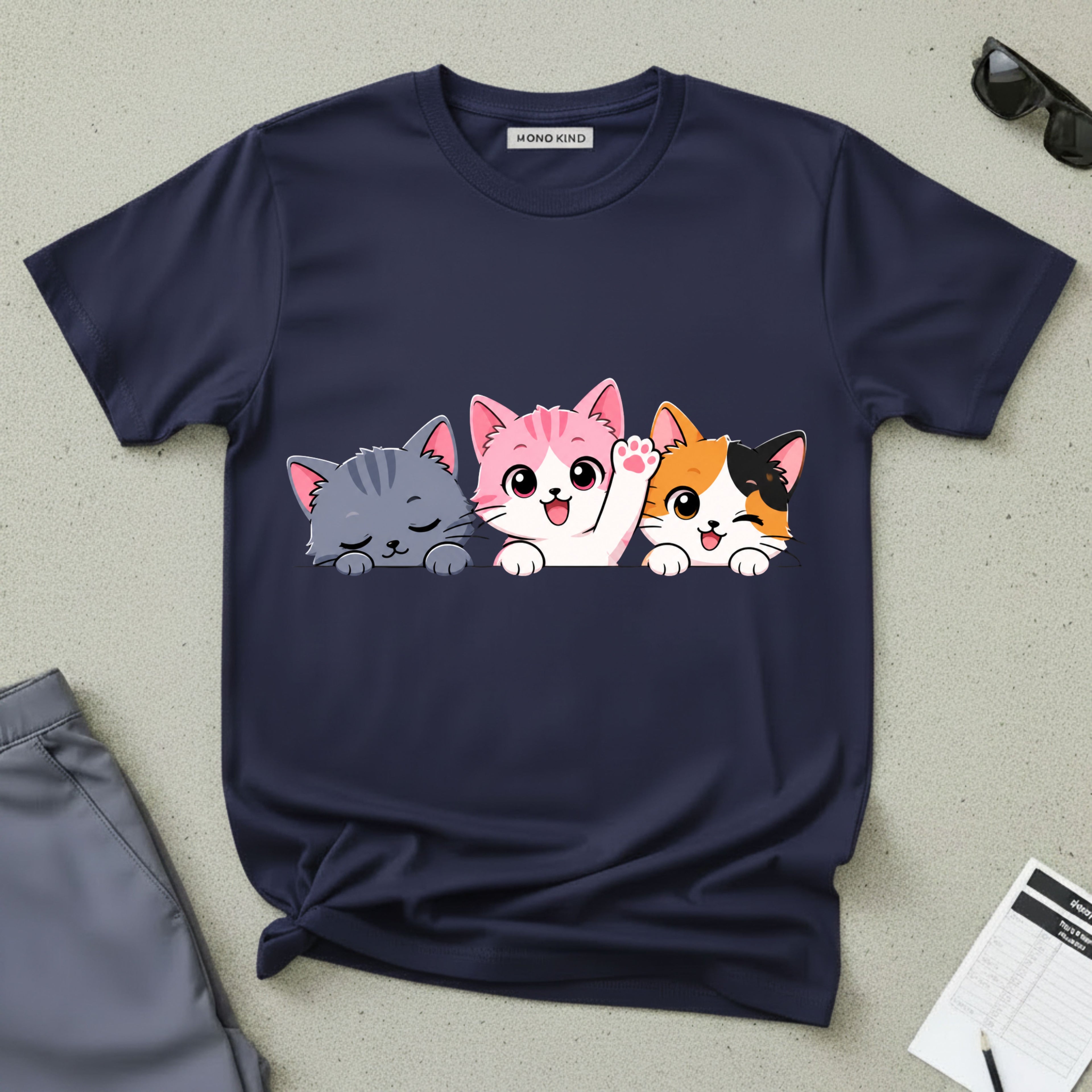 Cute Peeking Kittens T-Shirt