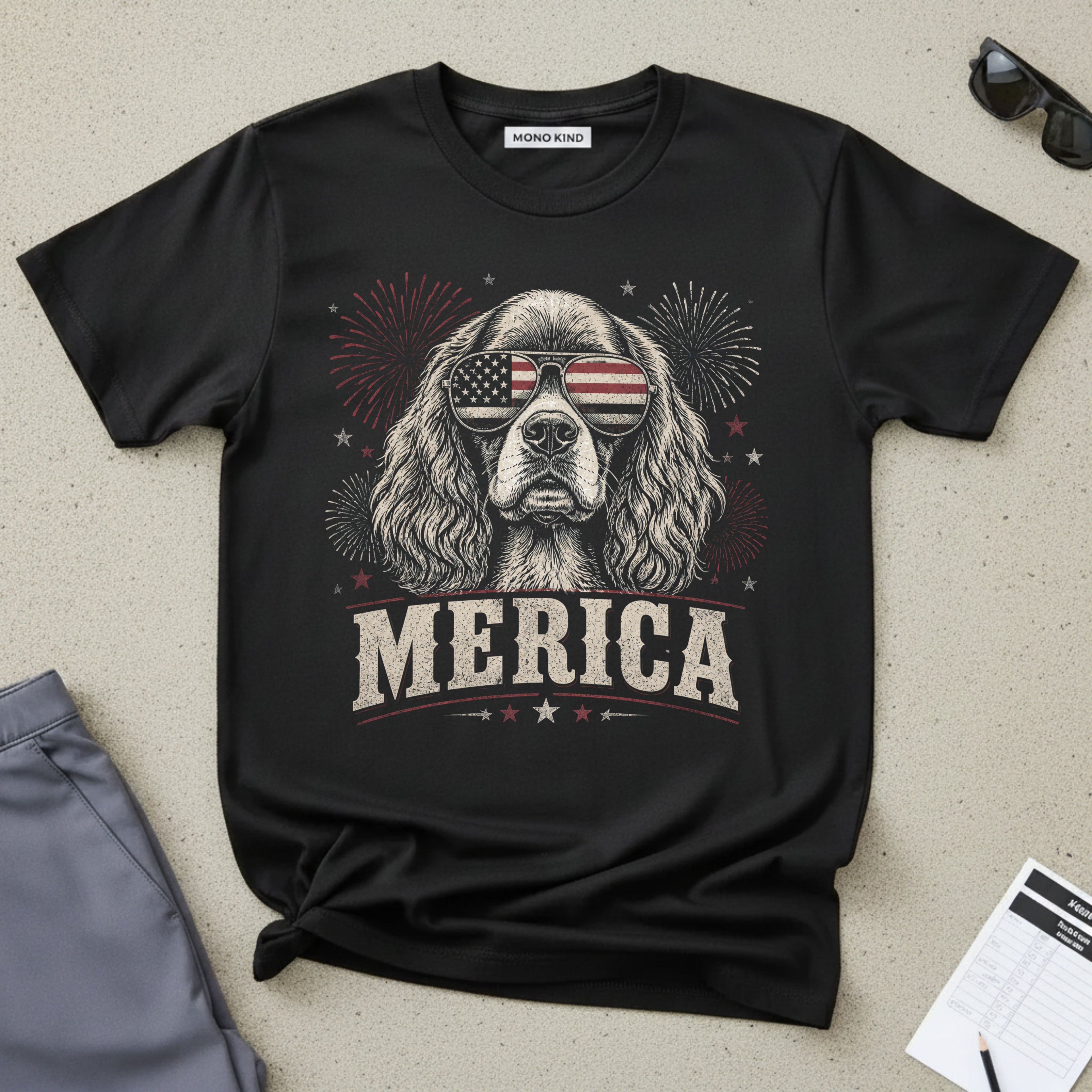 Merica Dog Patriotic T-Shirt