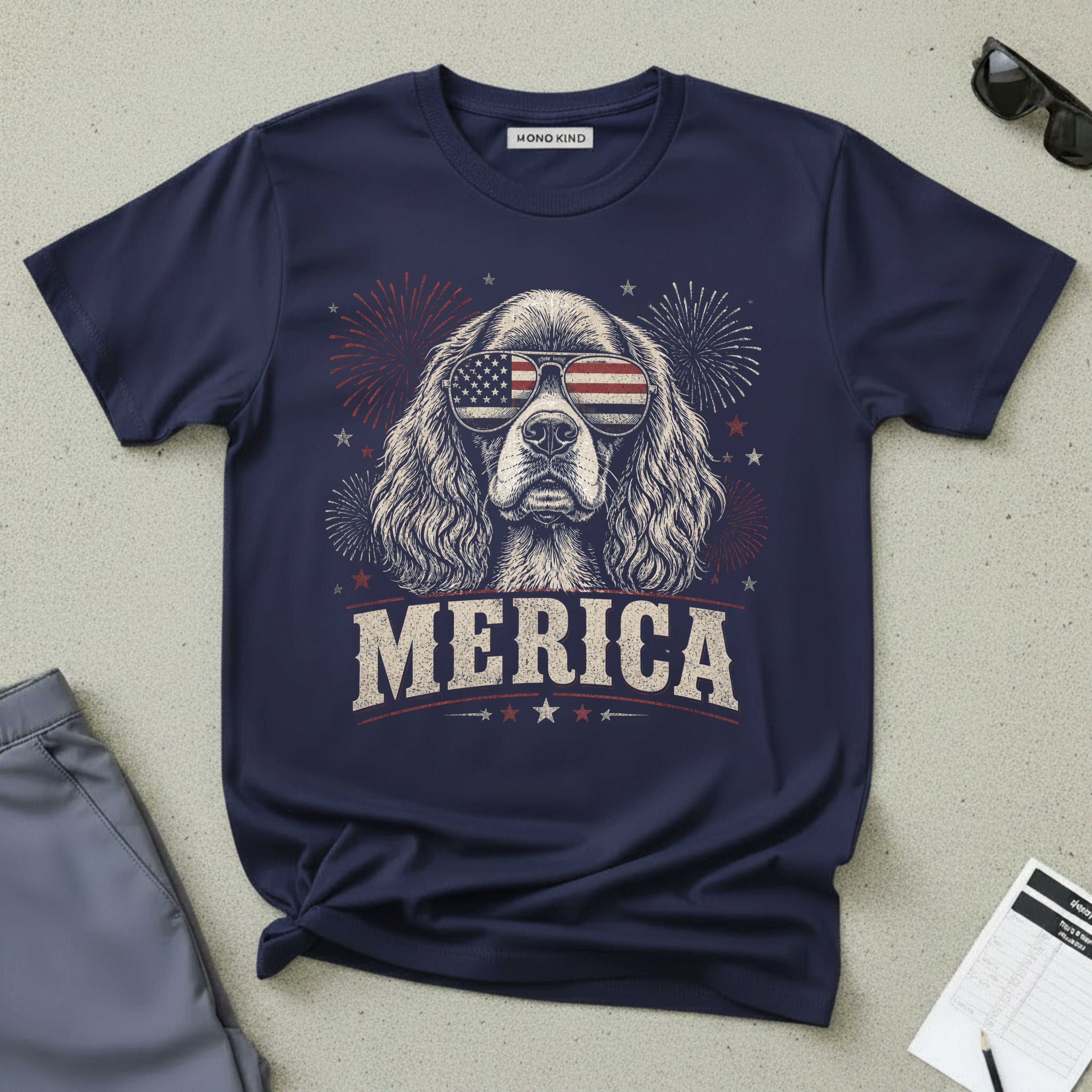 Merica Dog Patriotic T-Shirt